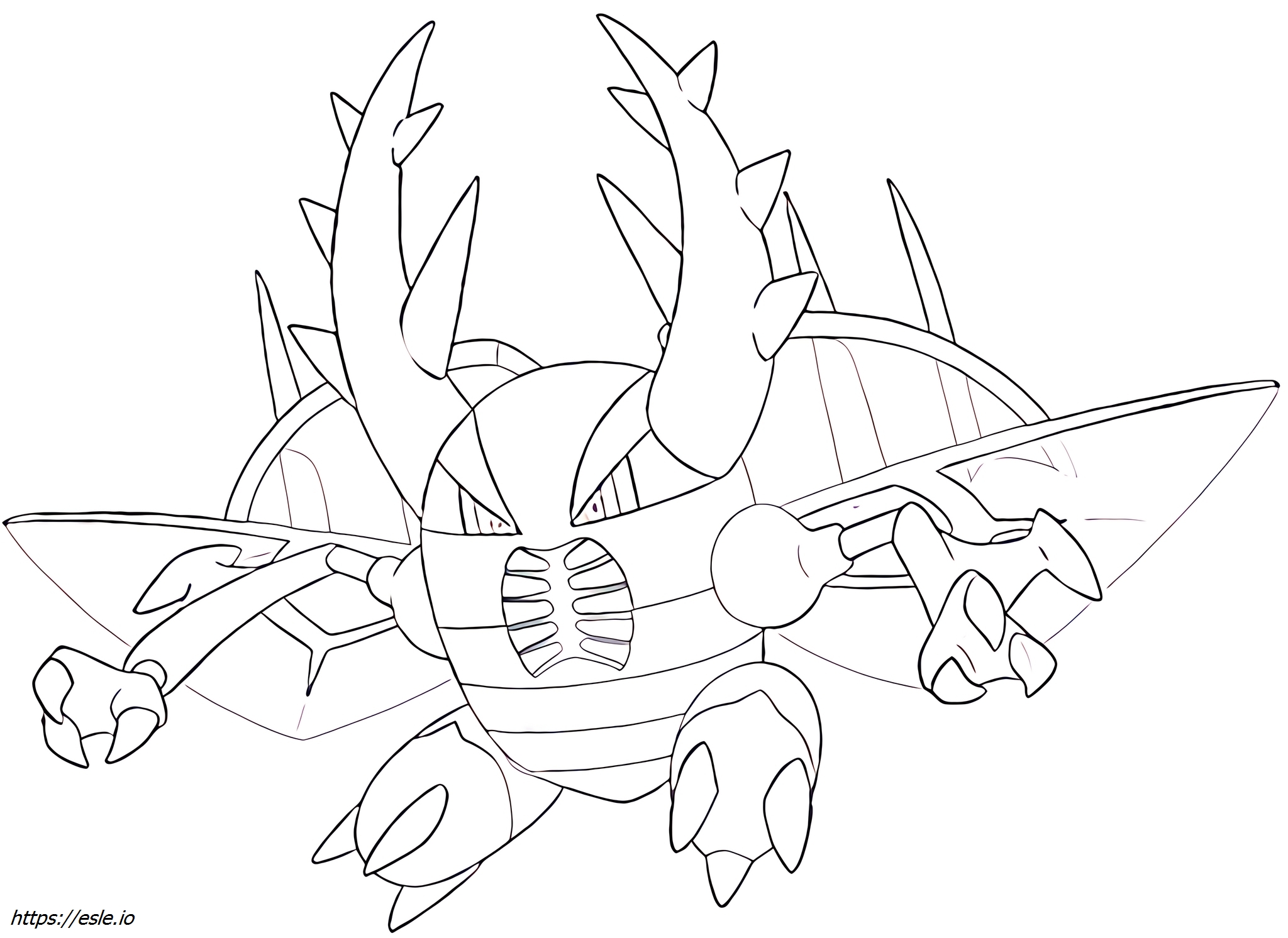 Pinsir-mega Pokémon mewarnai gambar