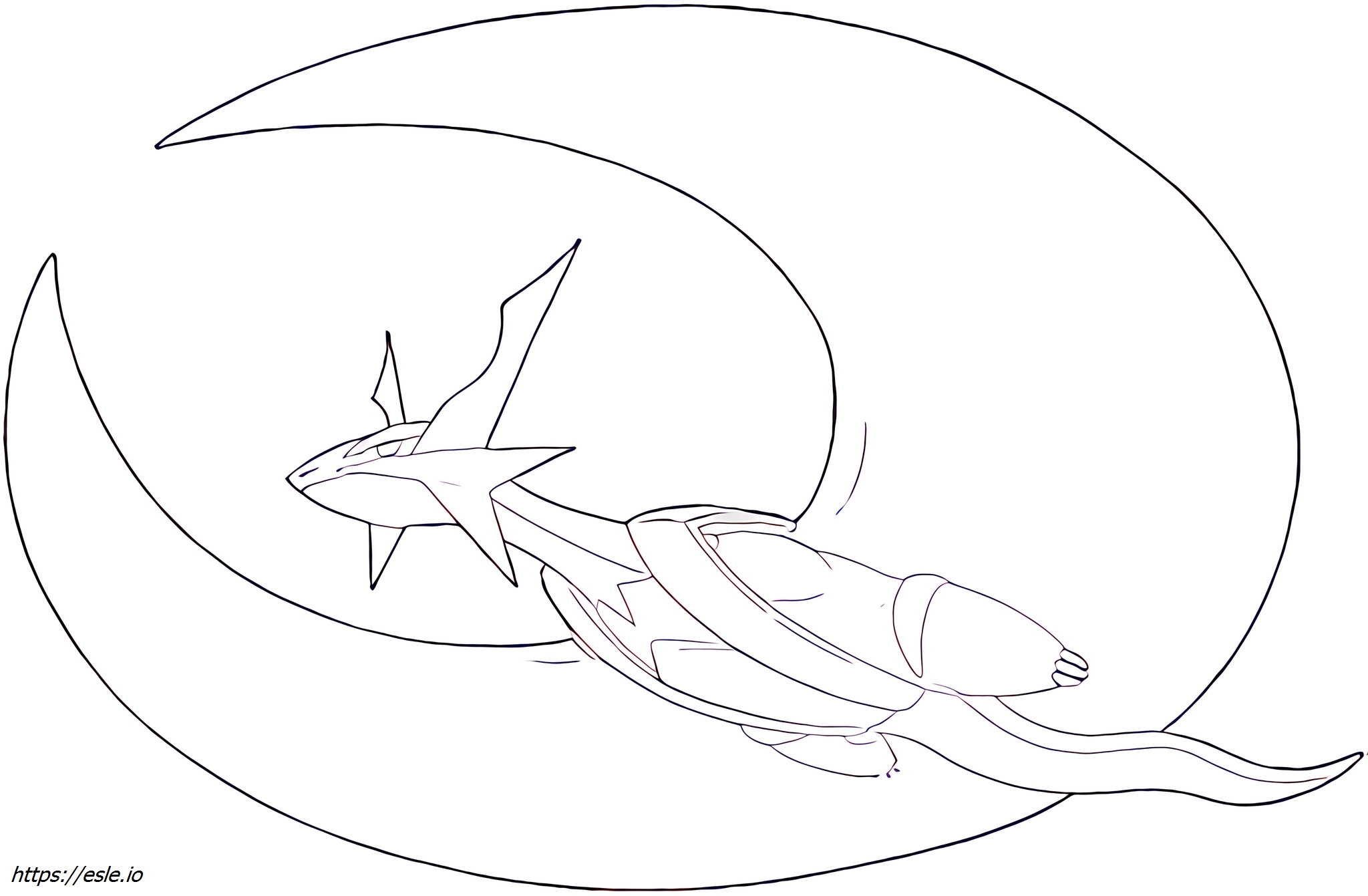 Salamence-mega Pokémon coloring page