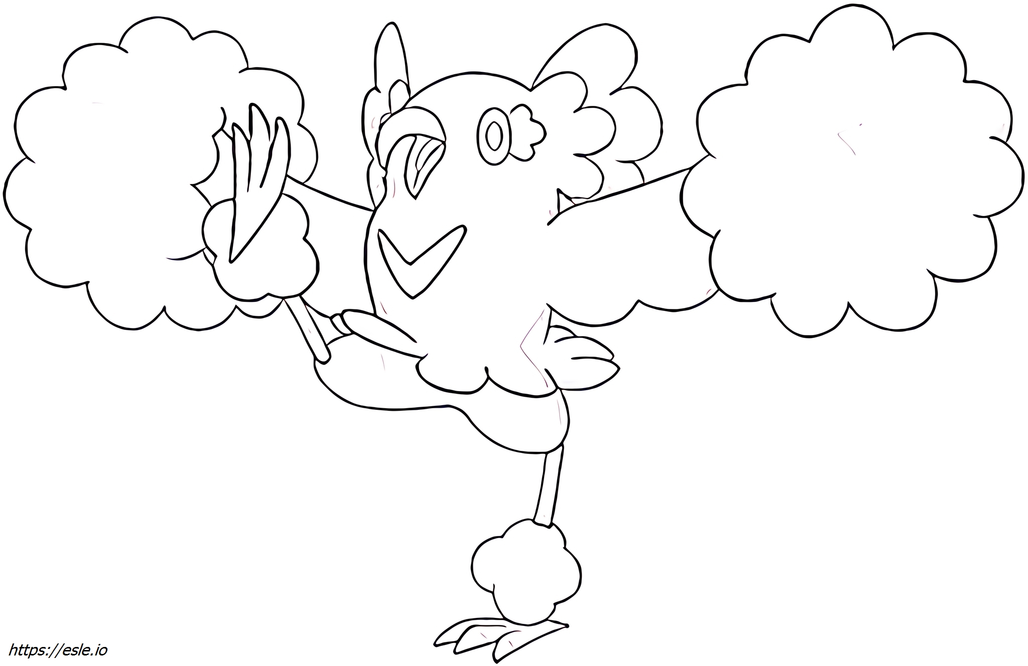 Oricorio-pom-pom Pokémon mewarnai gambar