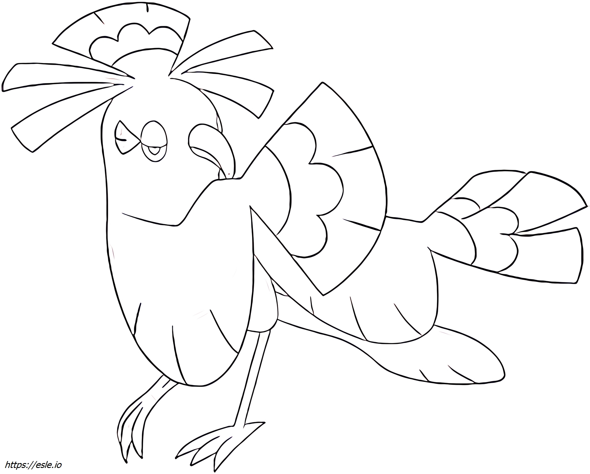 Oricorio (Sensu Style) Pokémon Coloring Page