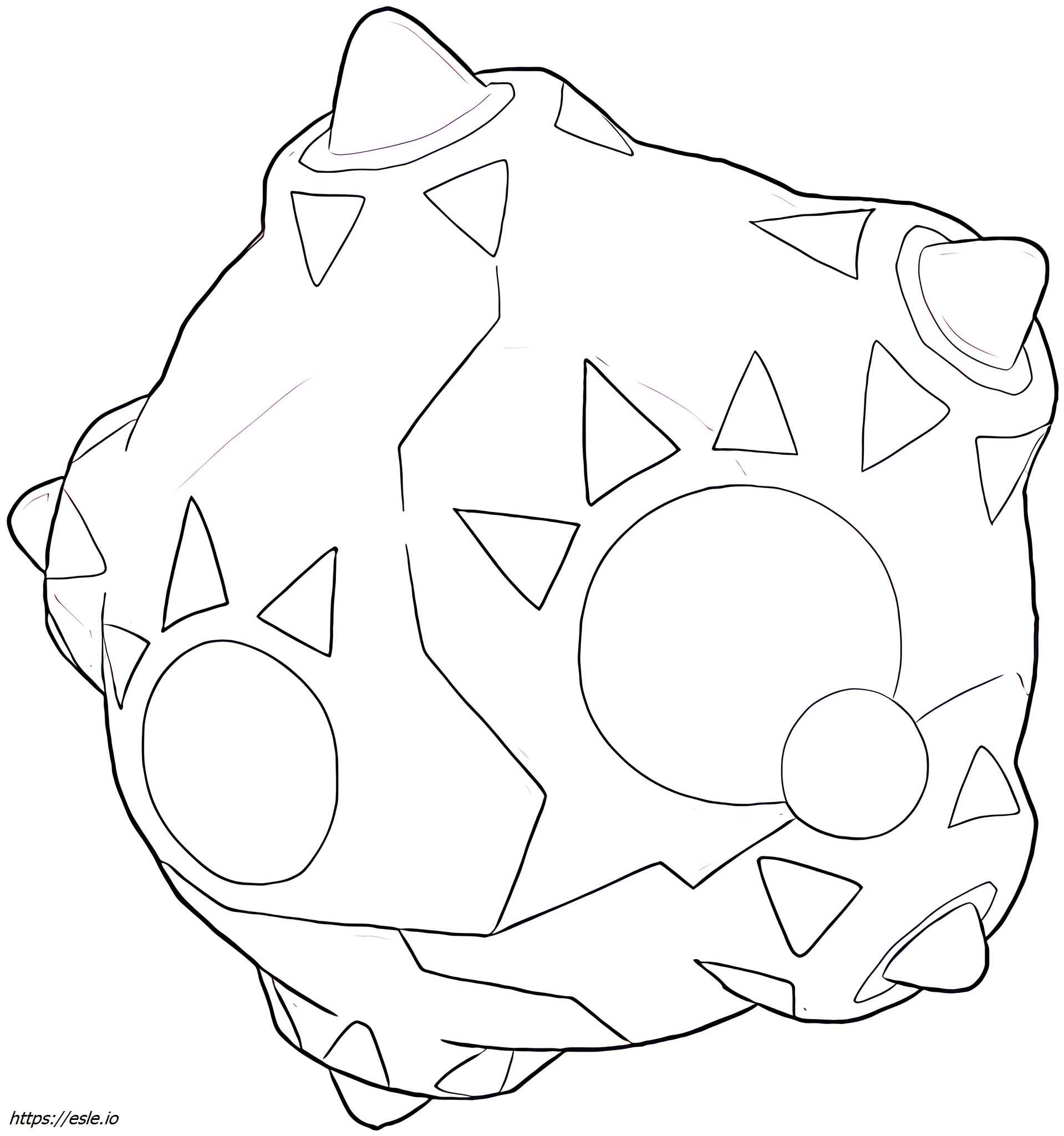 Minior-indigo-meteor Pokémon mewarnai gambar
