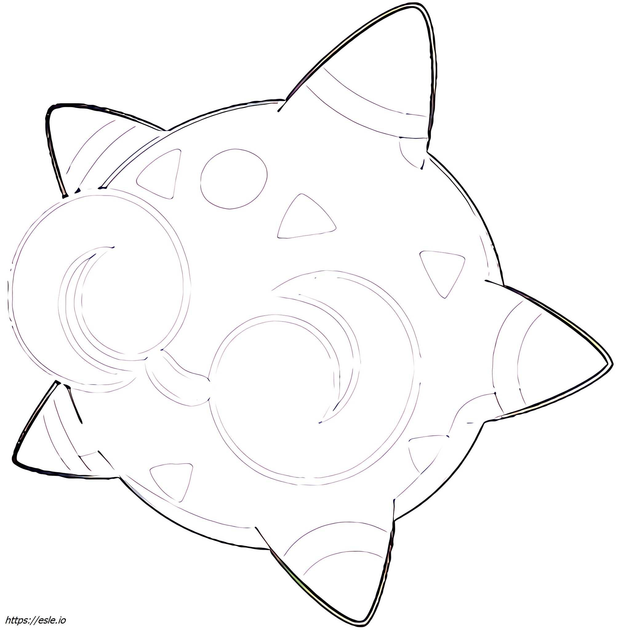 Orange Minior Pokémon Coloring Page