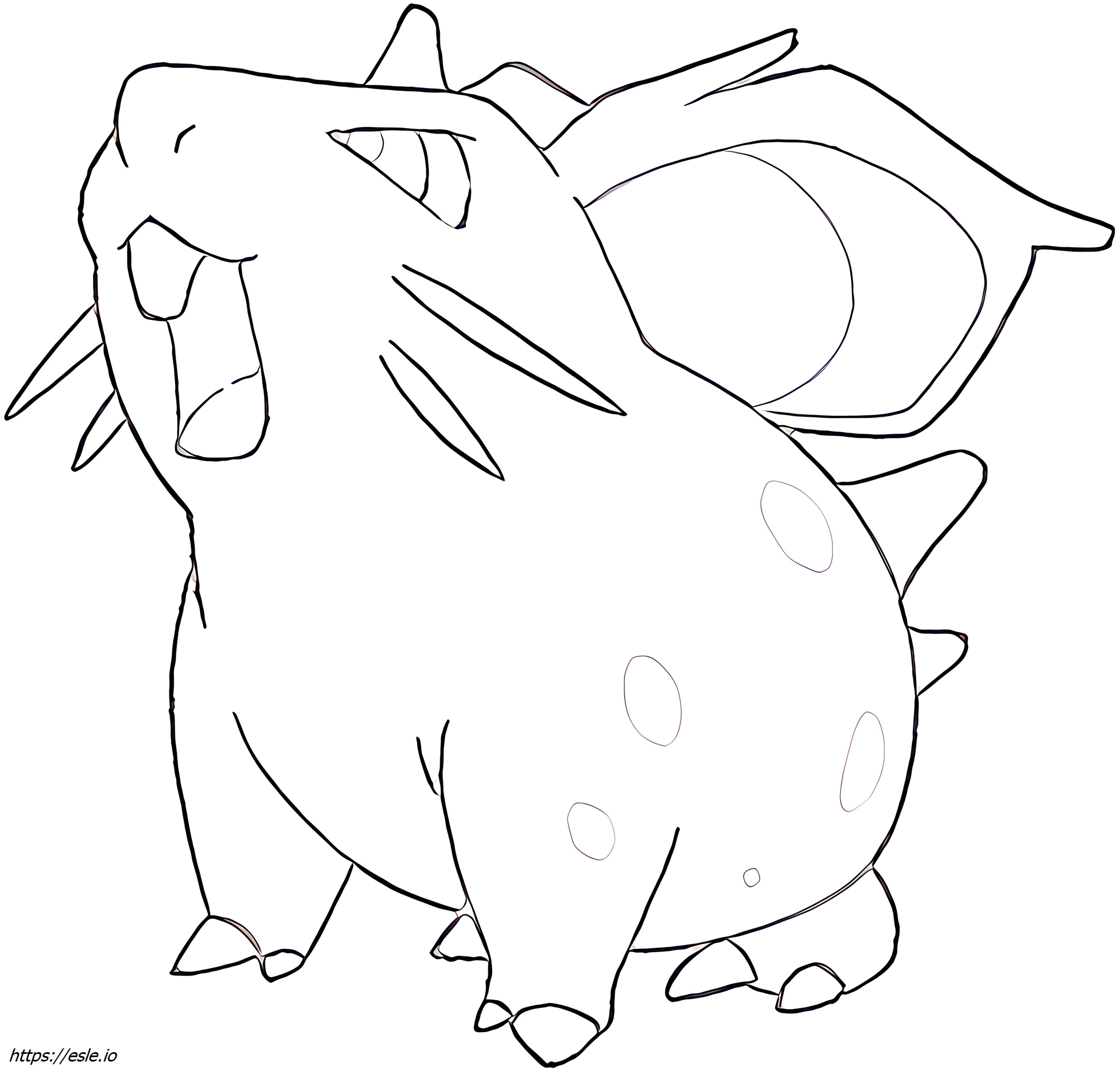 Nidoran-f Pokémon coloring page