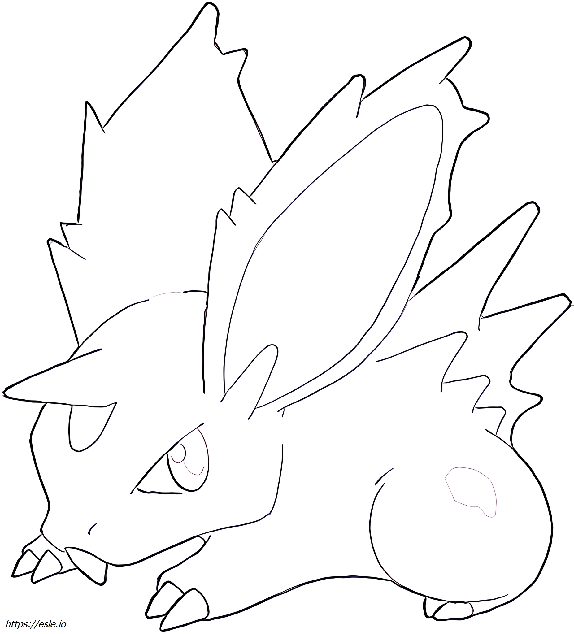 Nidoran-m Pokémon coloring page