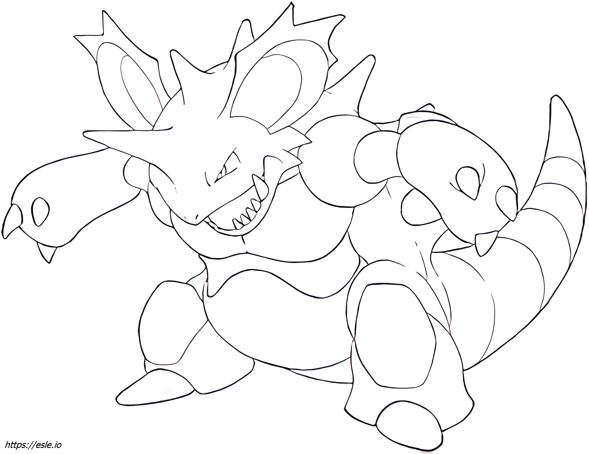 Nidoking Pokémon coloring page