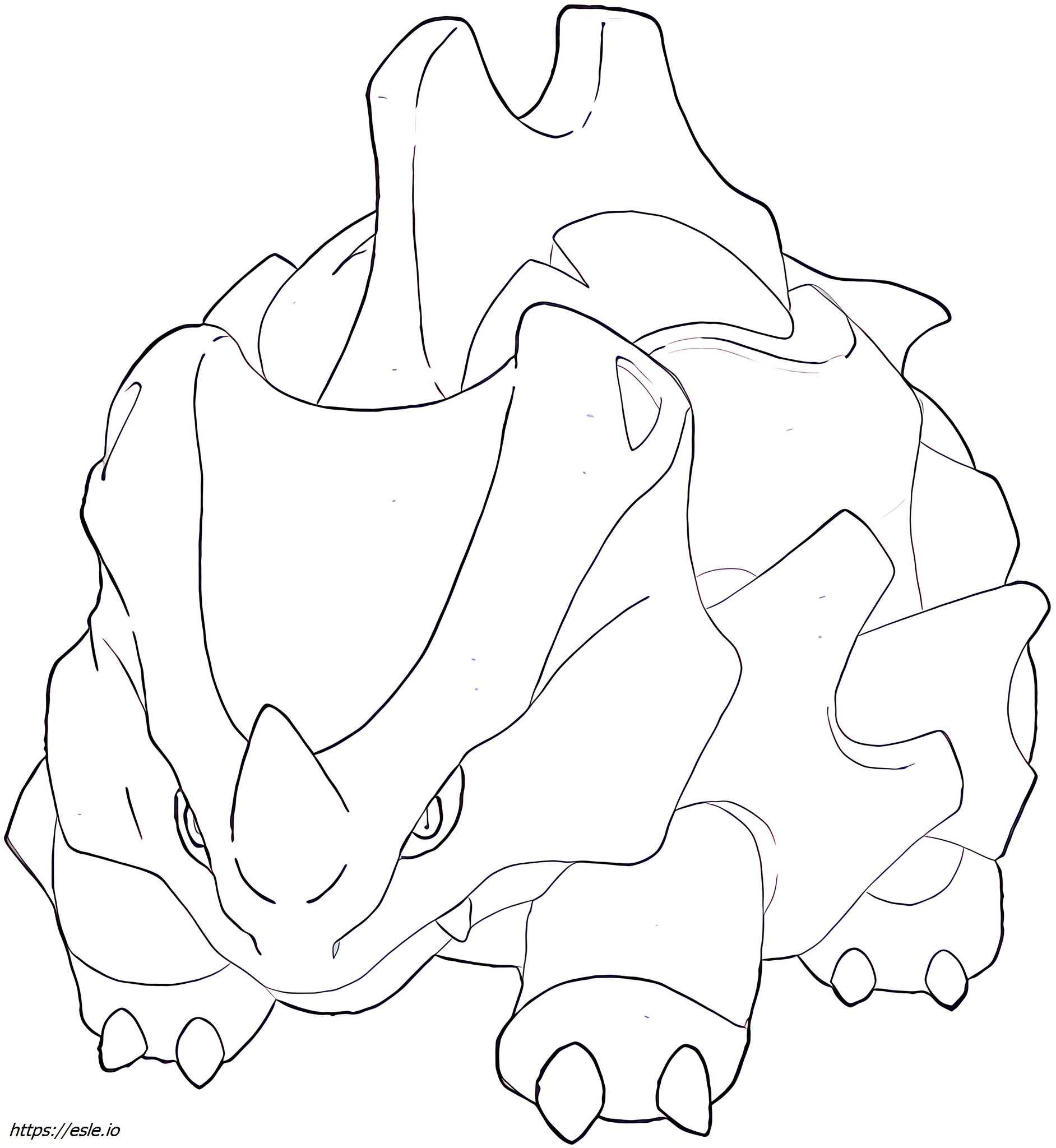 Rhyhorn Pokémon dessin a colorier