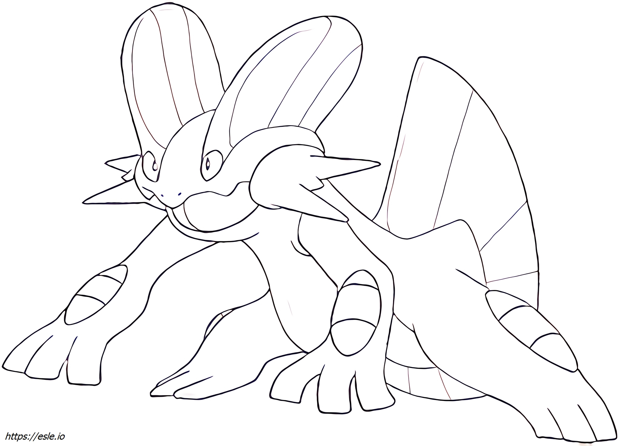 Swampert Pokémon coloring page