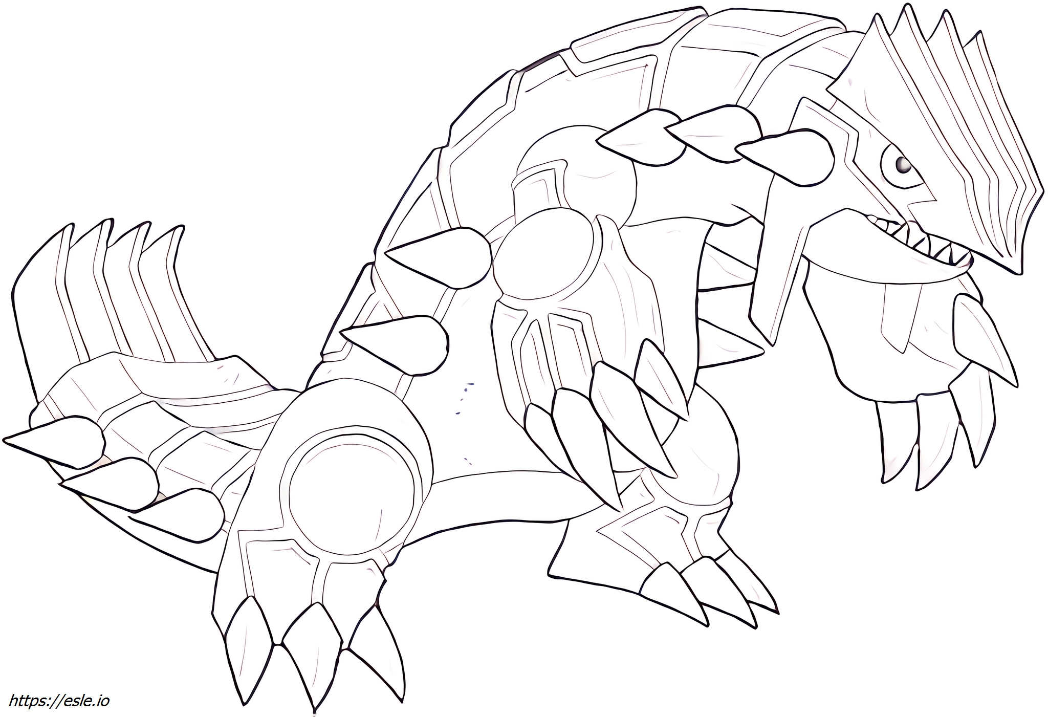 Groudon Pokémon coloring page