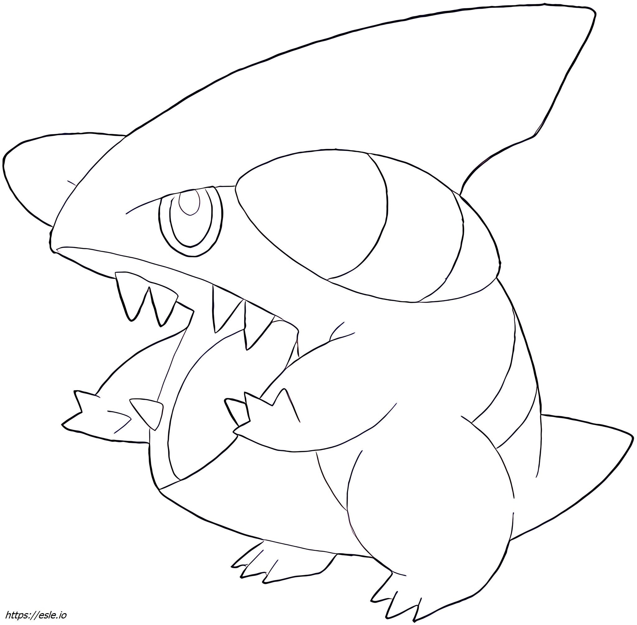 Gible Pokémon coloring page