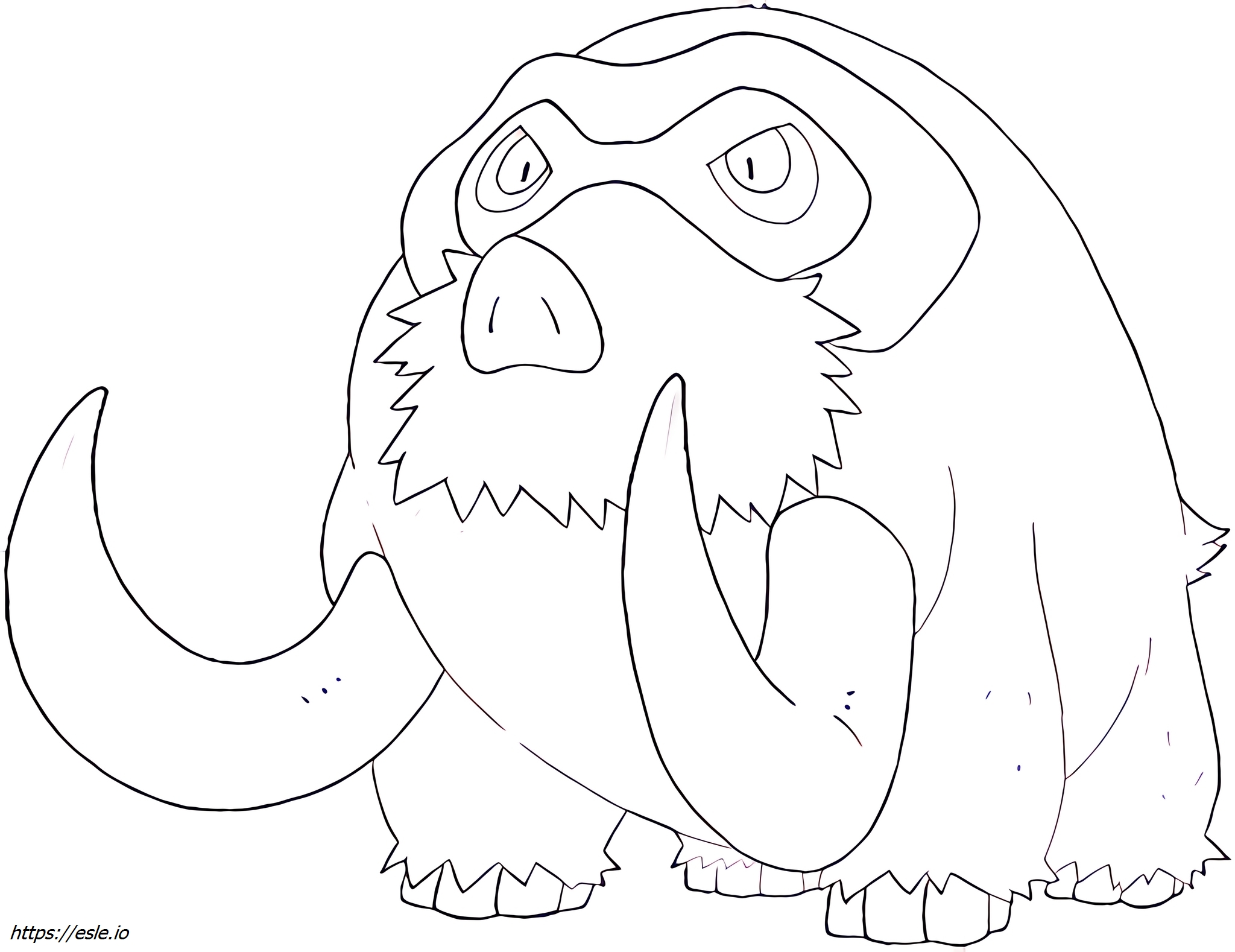Mamoswine Pokémon coloring page