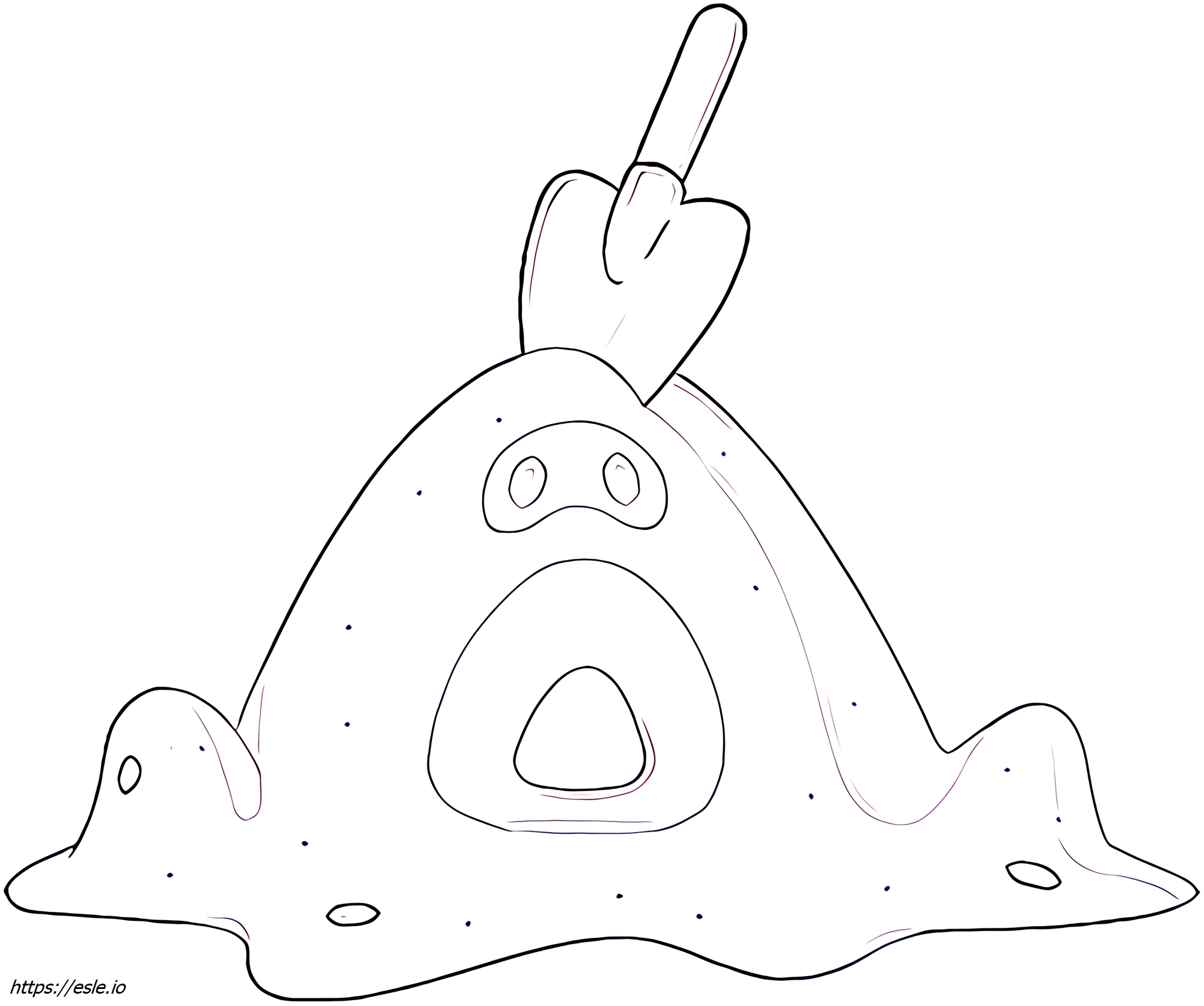 Sandygast Pokémon mewarnai gambar