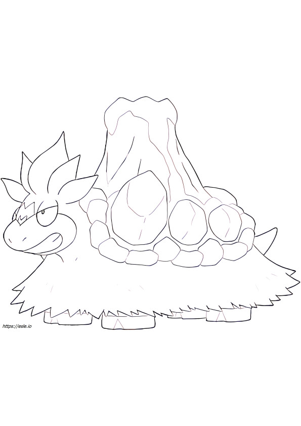 Camerupt-mega Pokémon para colorear