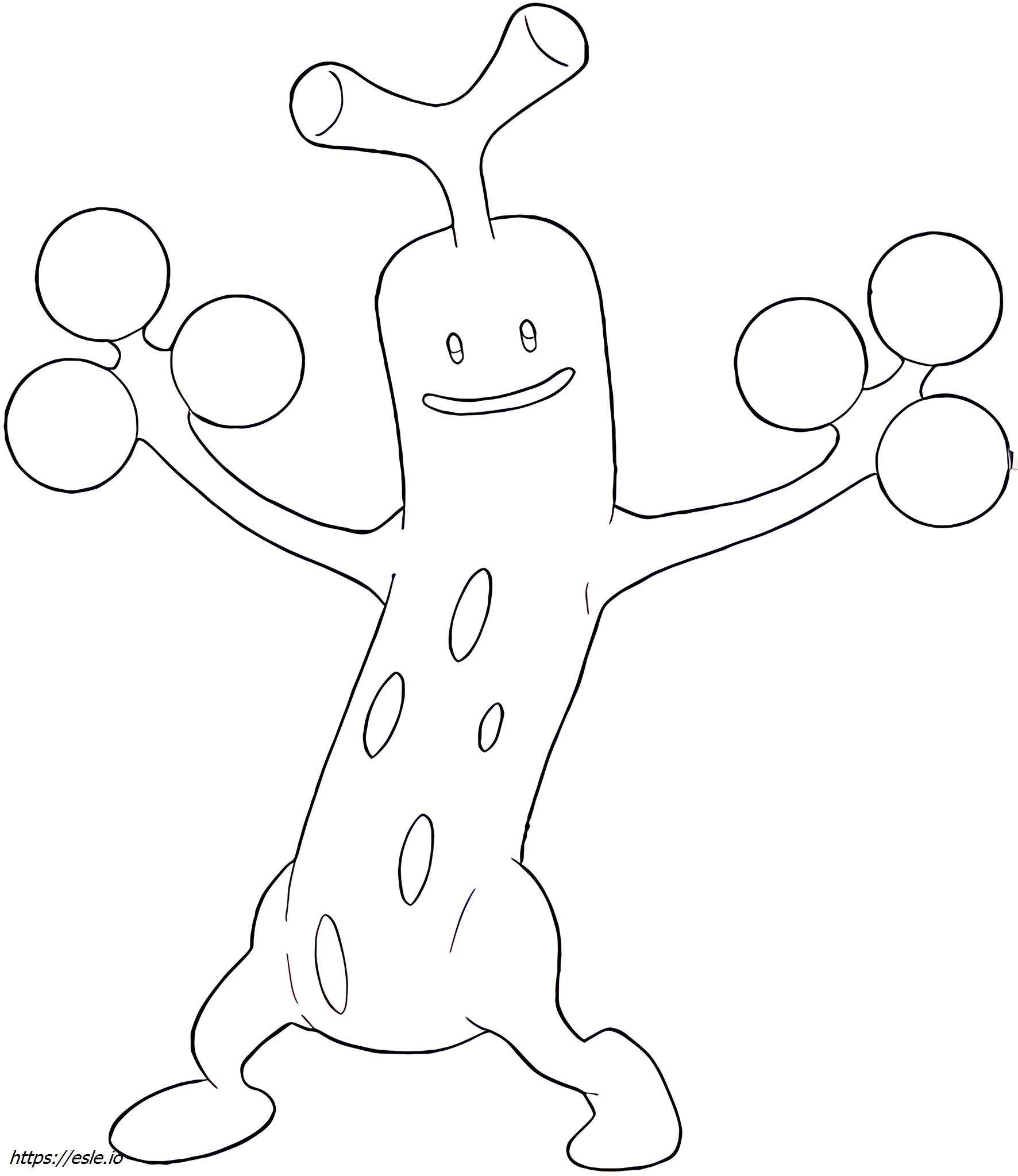 Sudowoodo Pokémon coloring page