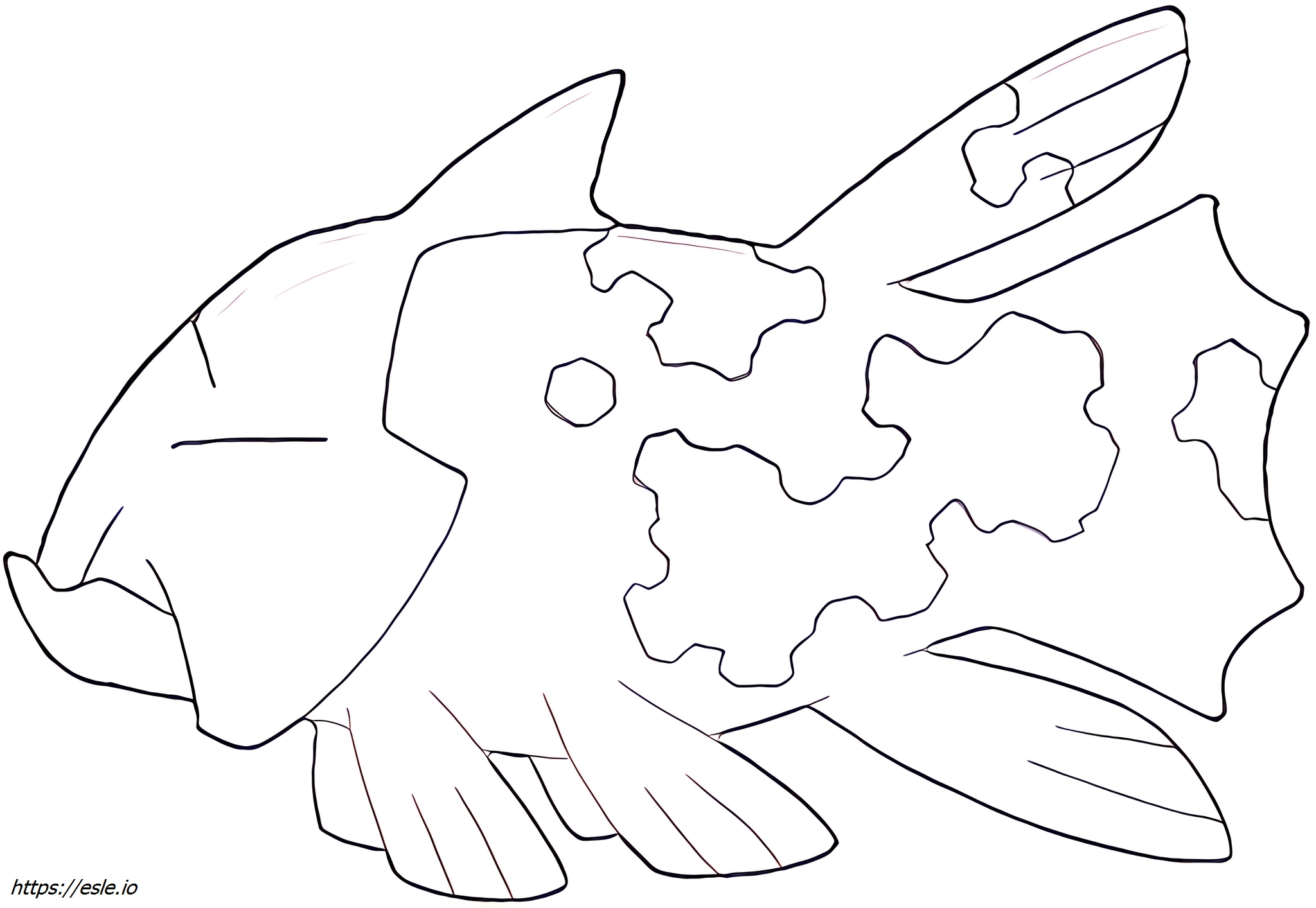 Relicanth Pokemon para colorear y descargar