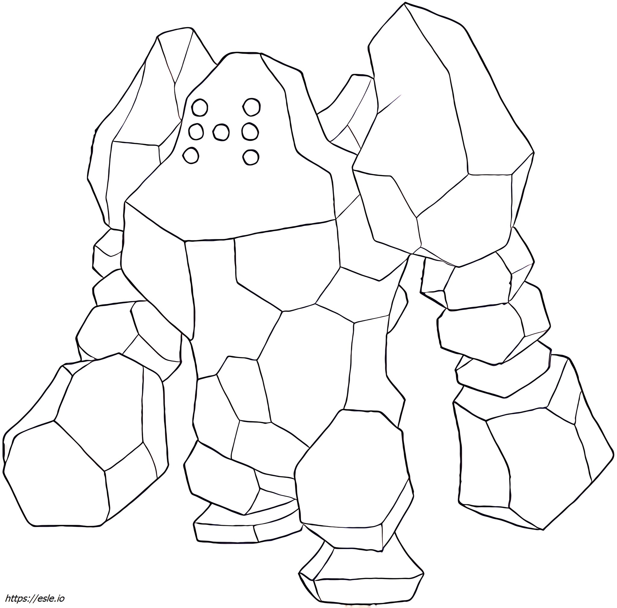 Regirock Pokemon for coloring pages