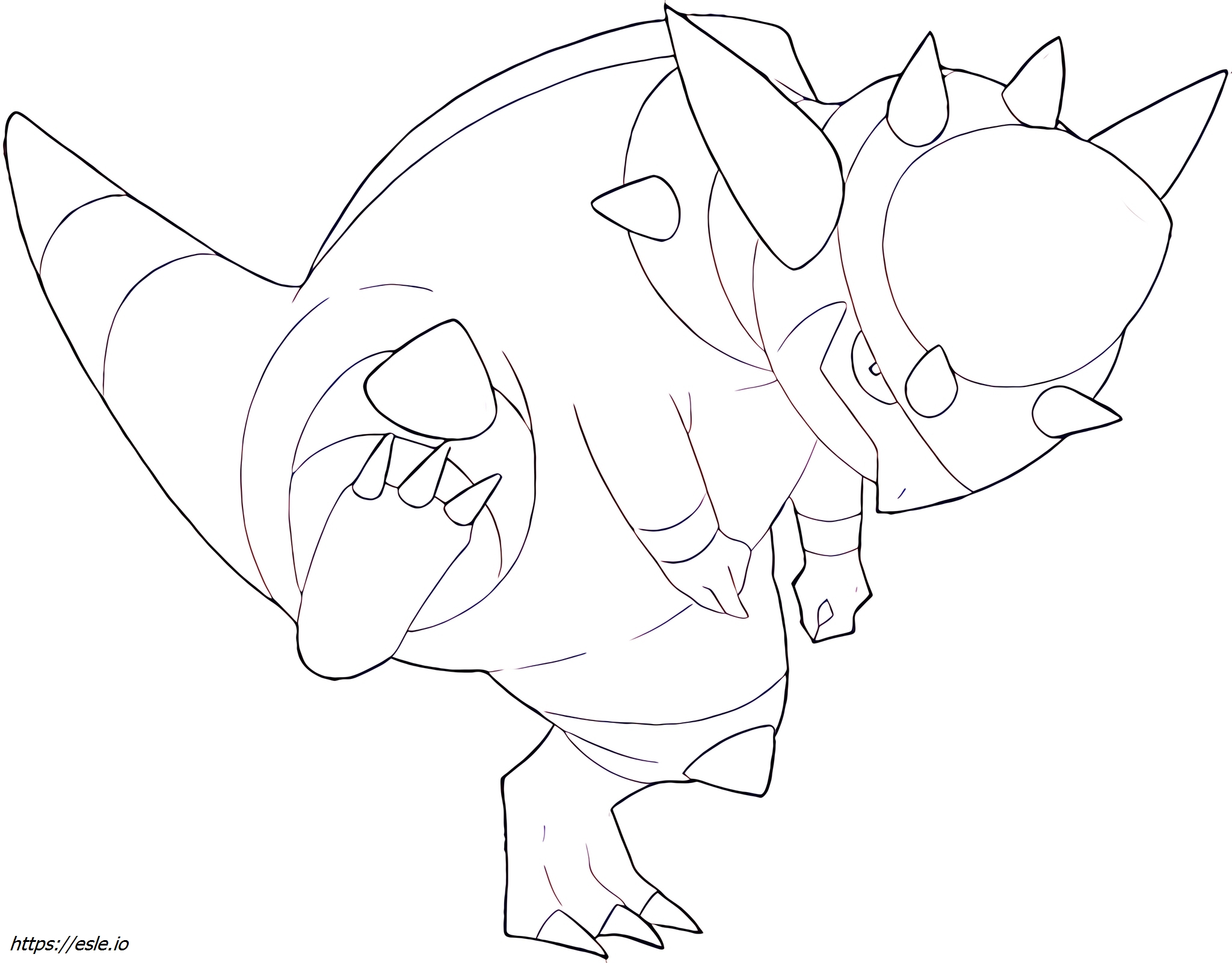 Rampardos Pokémon coloring page