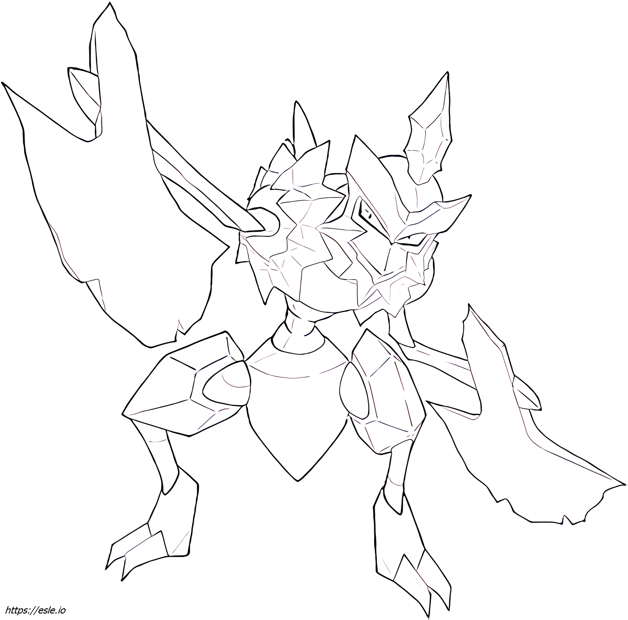 Kleavor Pokémon coloring page