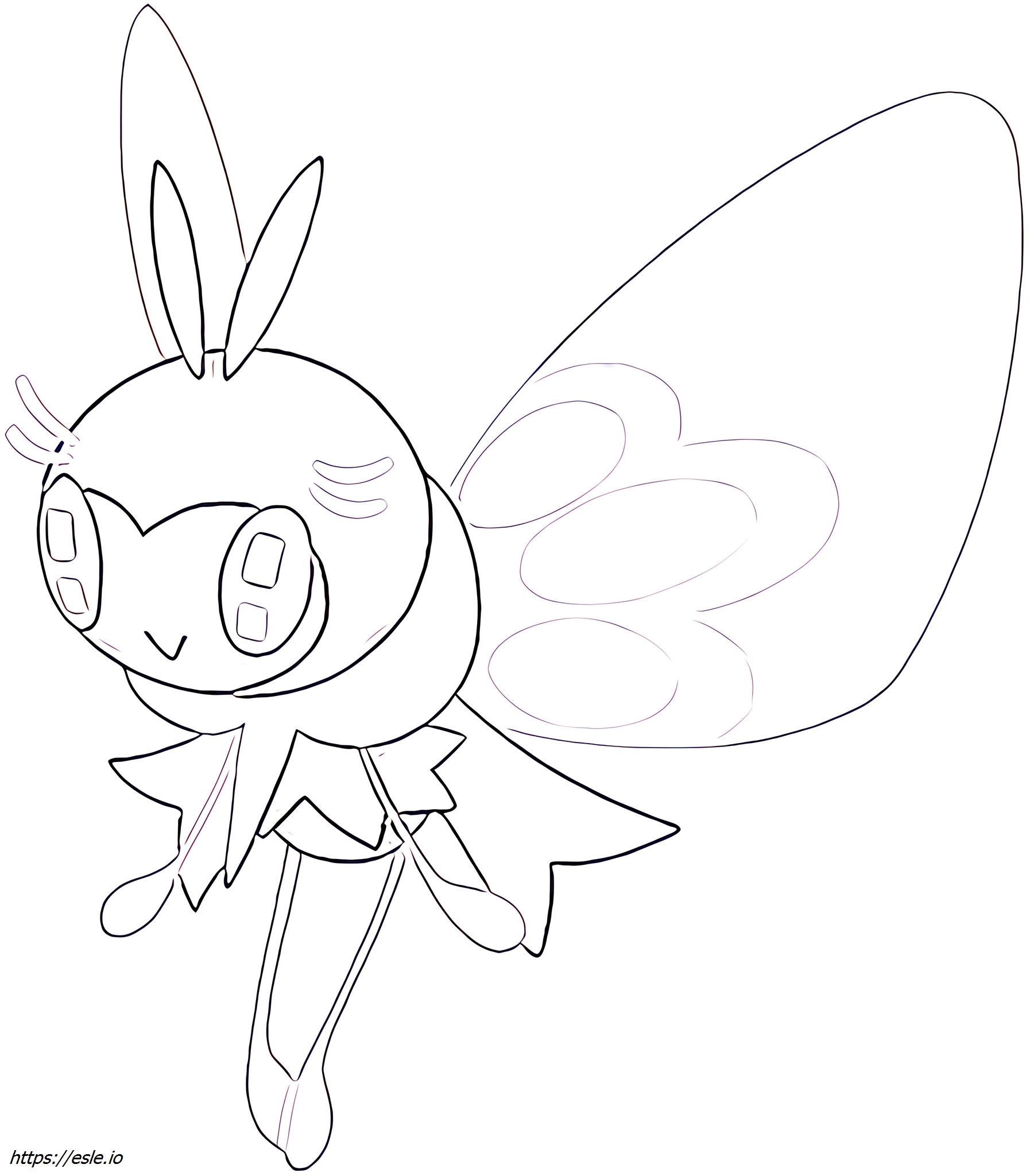 Ribombee Pokémon coloring page