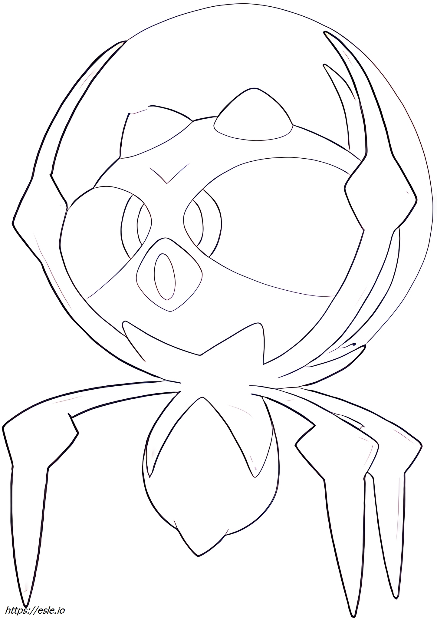 Dewpider Pokémon coloring page