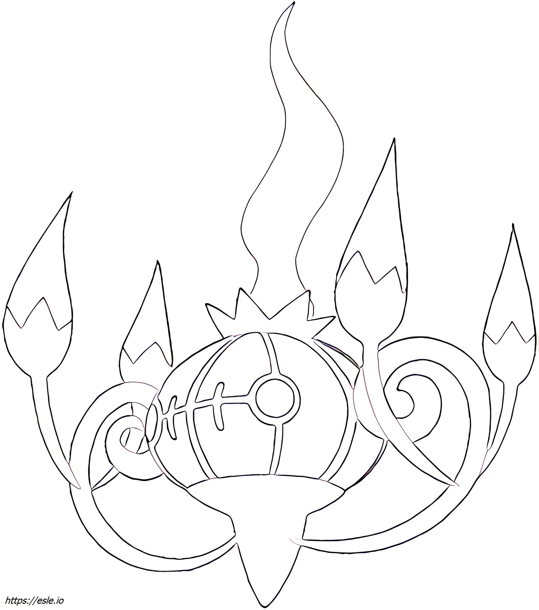 Chandelure Pokémon Boyama sayfaları
