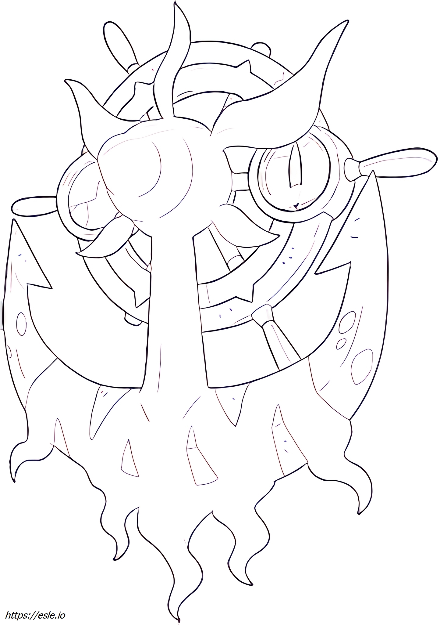 Dhelmise Pokémon coloring page