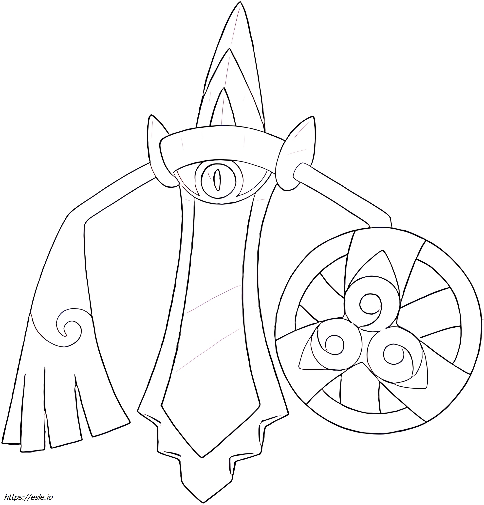 Aegislash blade Pok mon Coloring Page