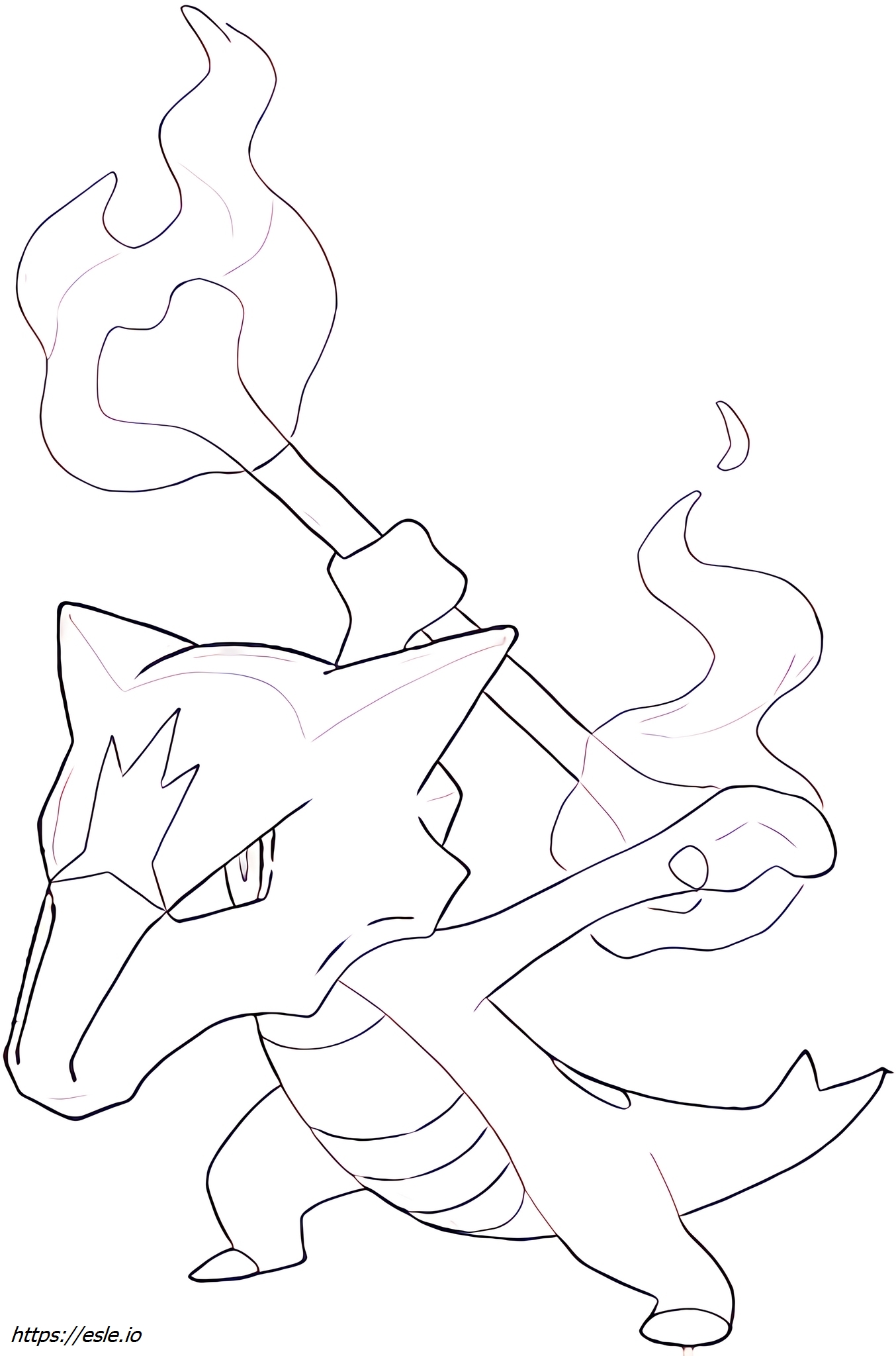 Marowak-totem Pokémon coloring page