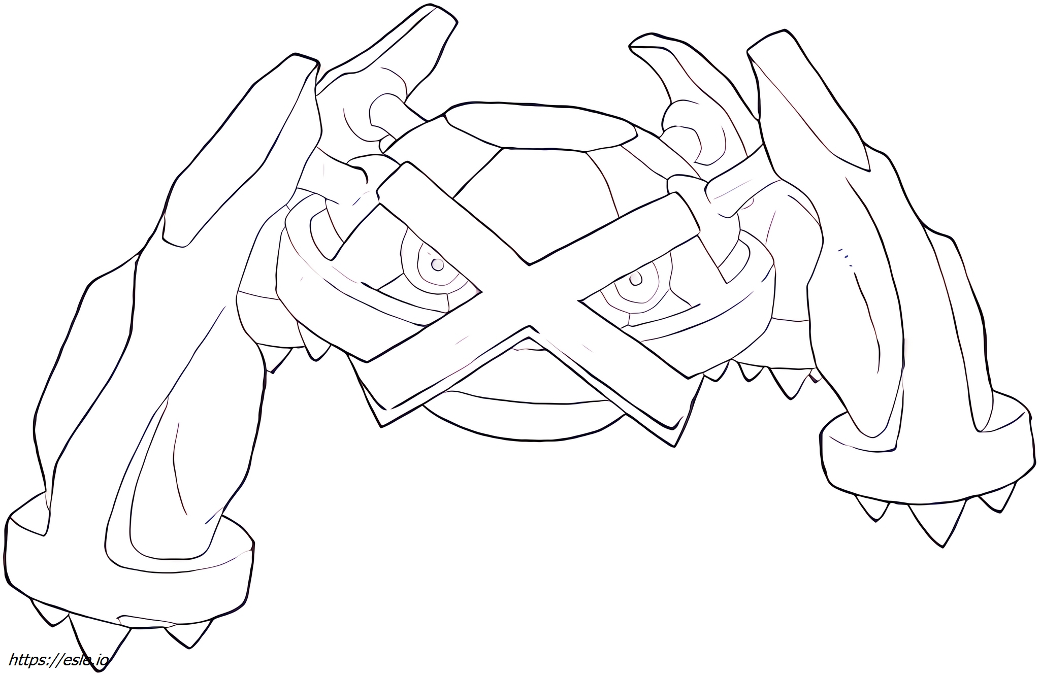 Metagross Pokémon coloring page