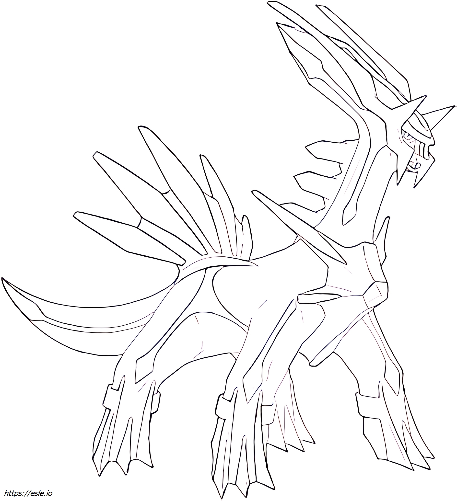 Dialga Pokémon coloring page