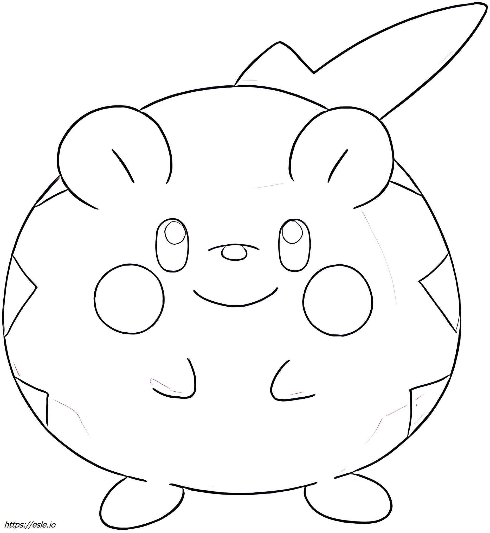 Togedemaru Pokémon mewarnai gambar