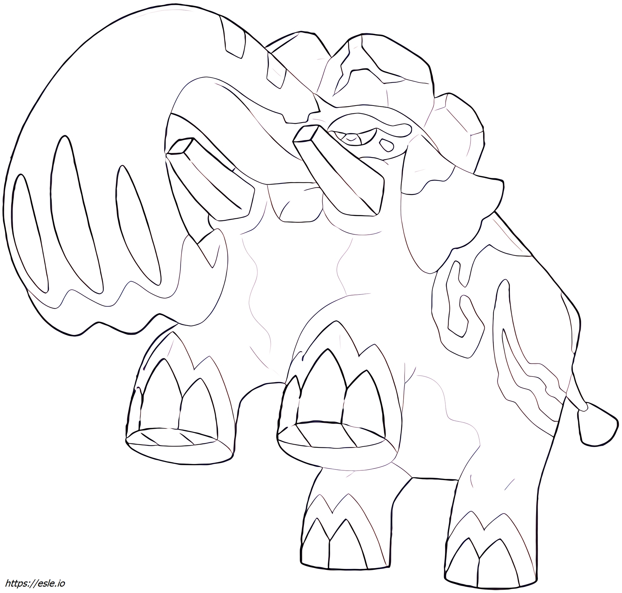 Copperajah Pokemon for coloring - free printable page