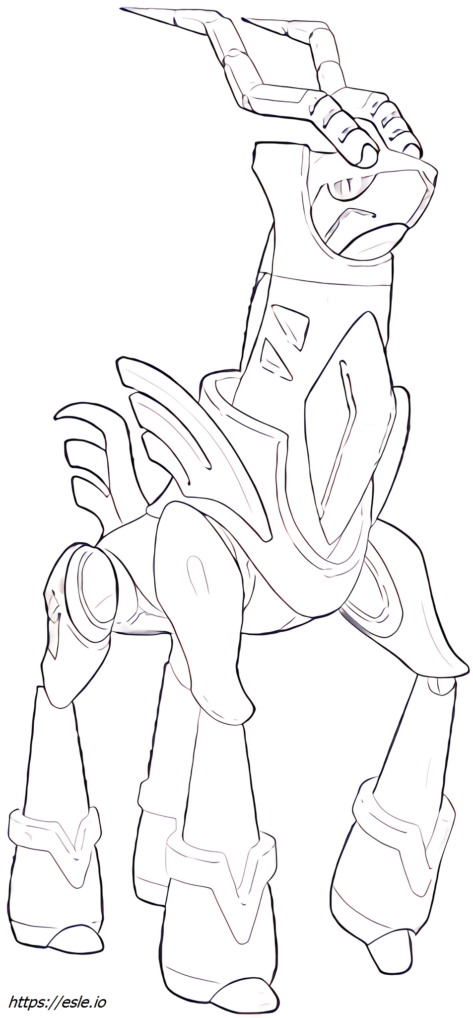 Iron-crown Pokémon coloring page