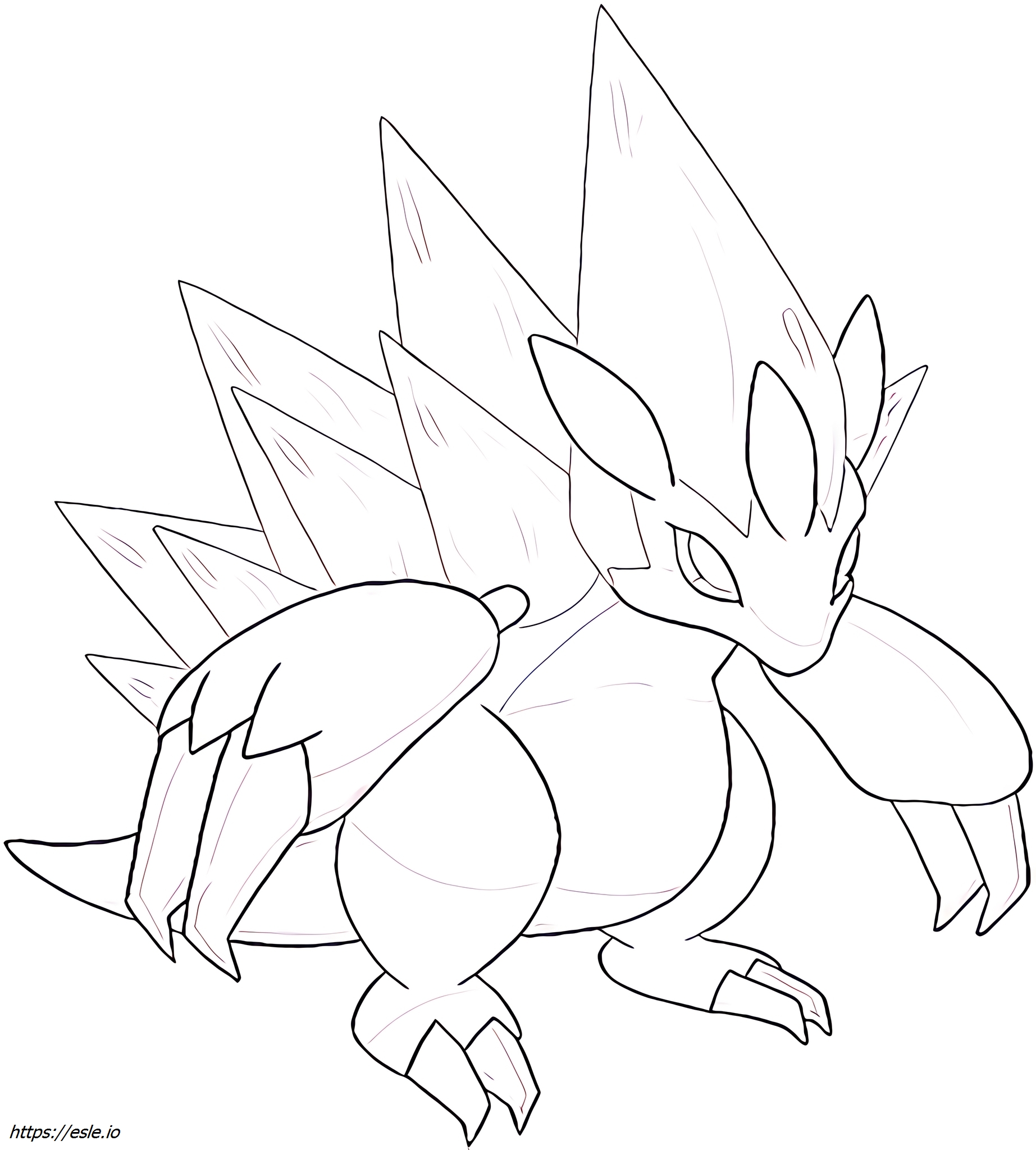 Sandslash-alola Pokémon coloring page