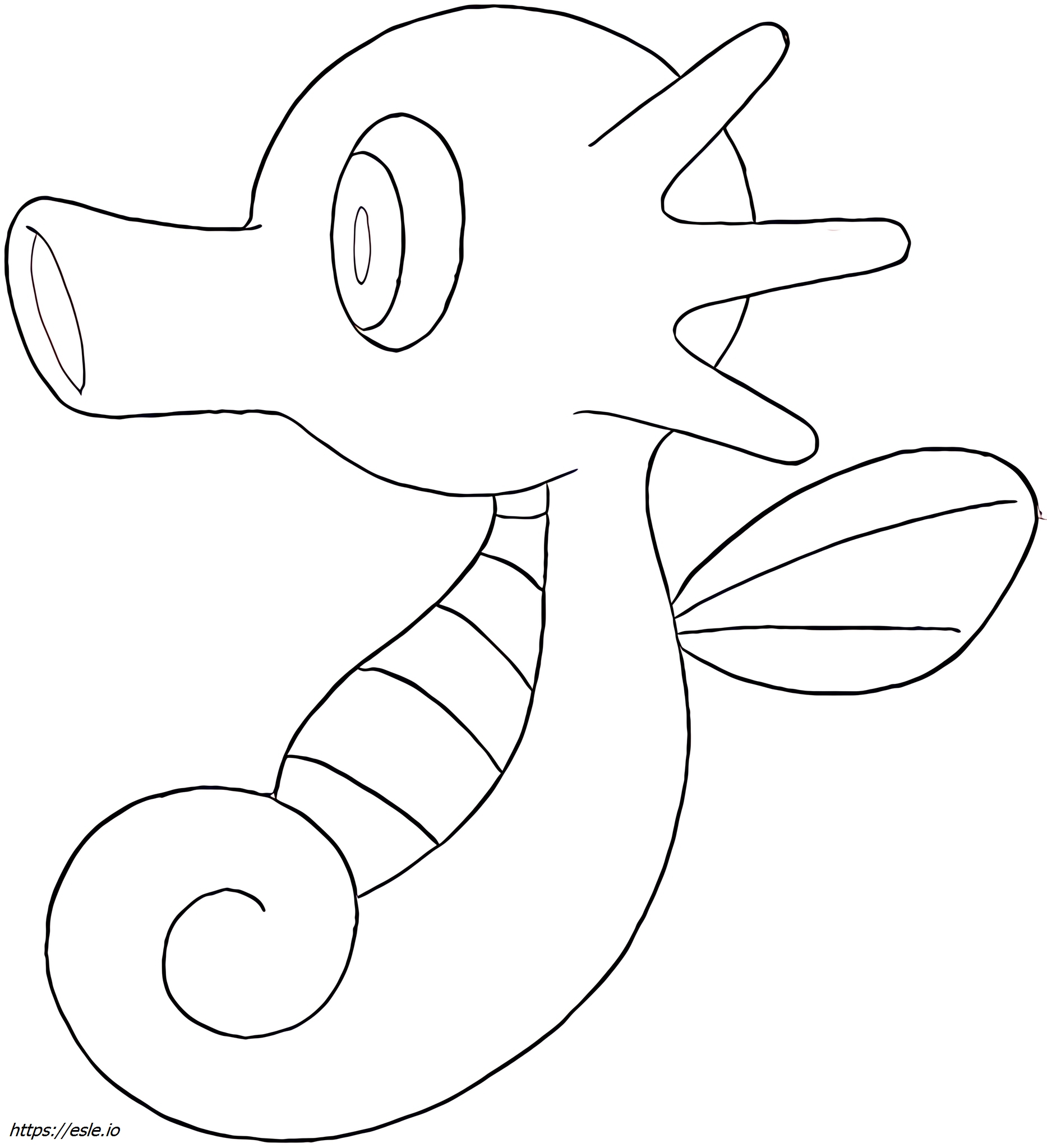 Horsea Pokémon mewarnai gambar