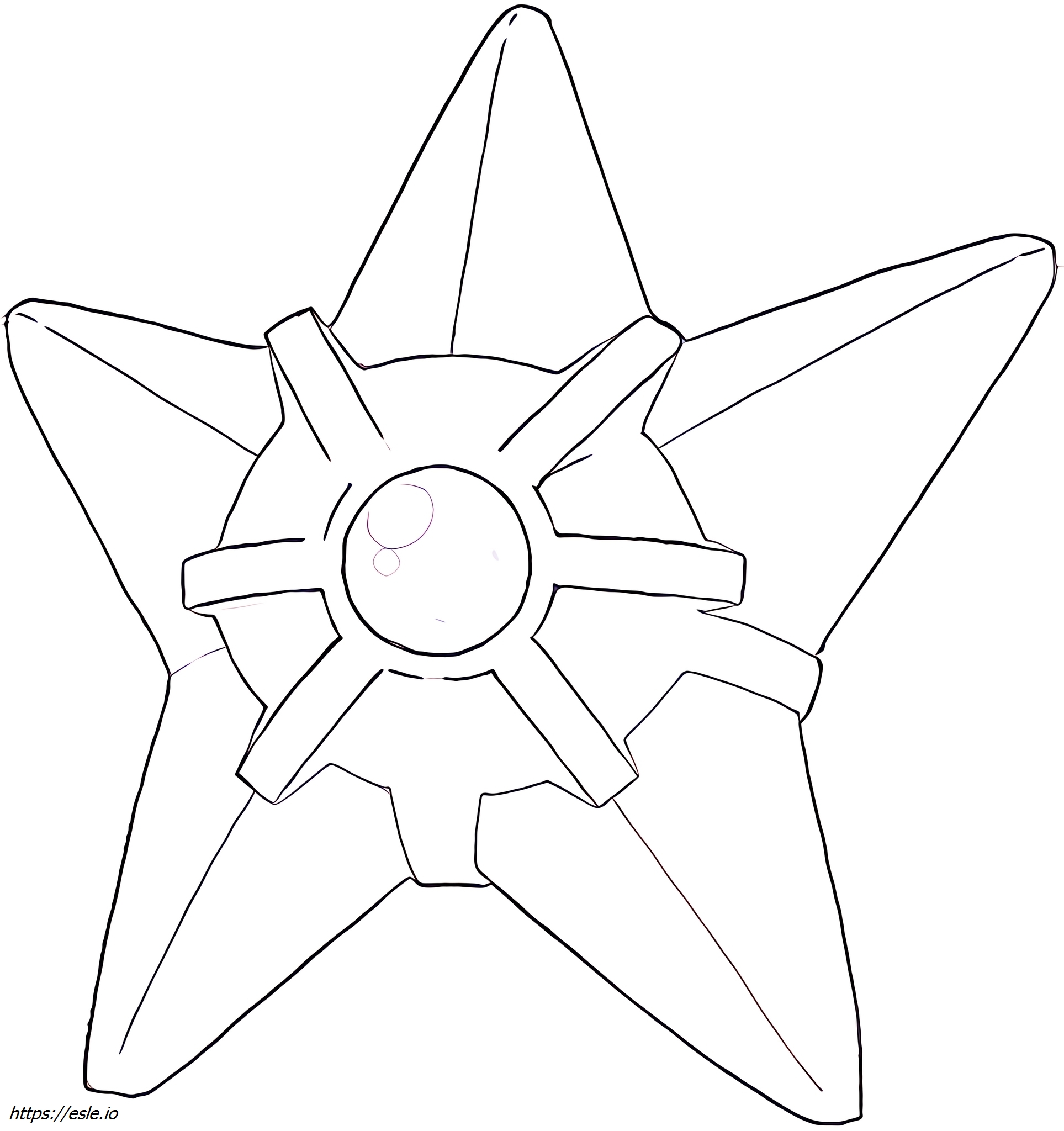 Staryu Pokémon coloring page