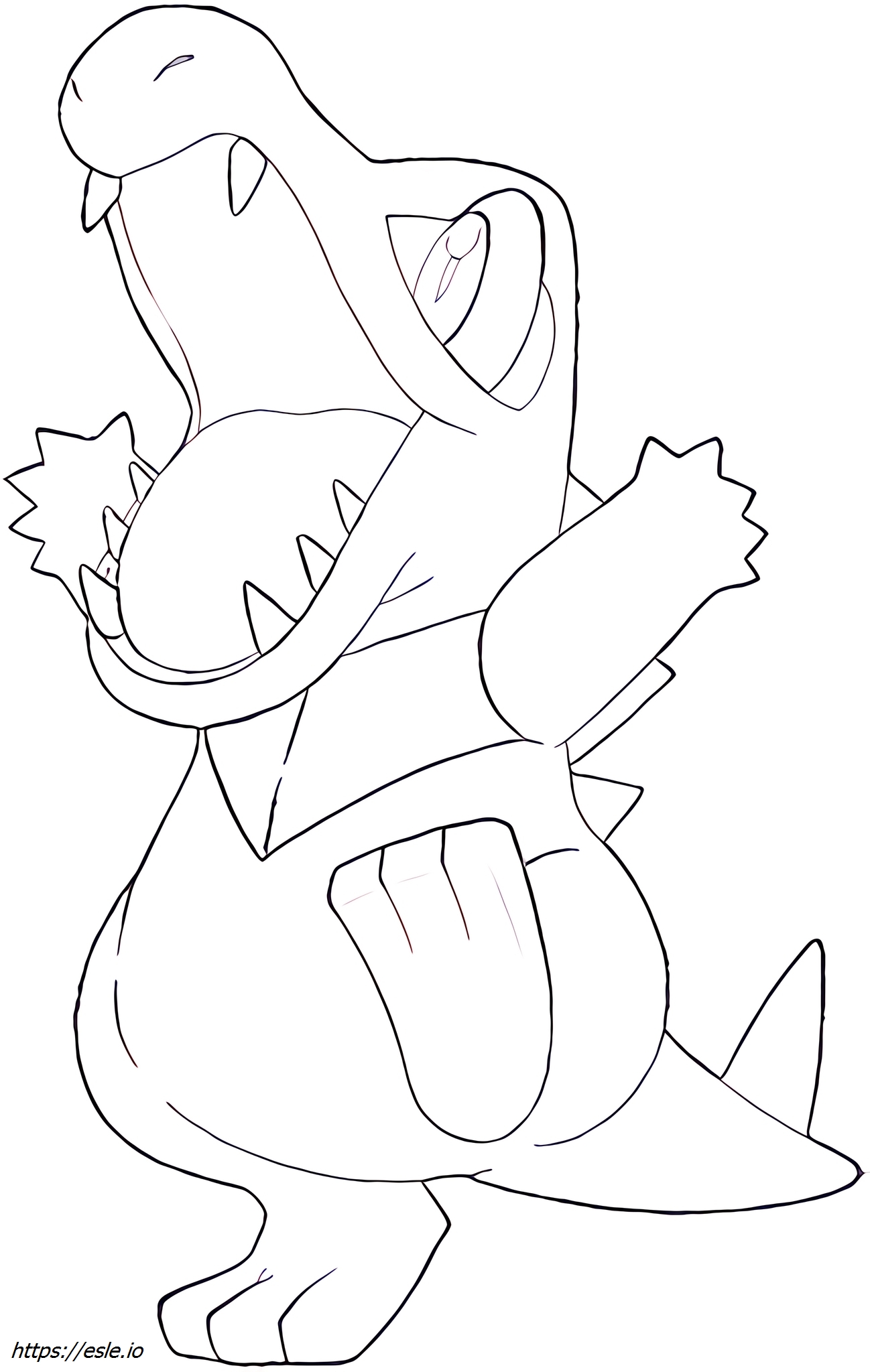 Totodile Pokémon coloring page