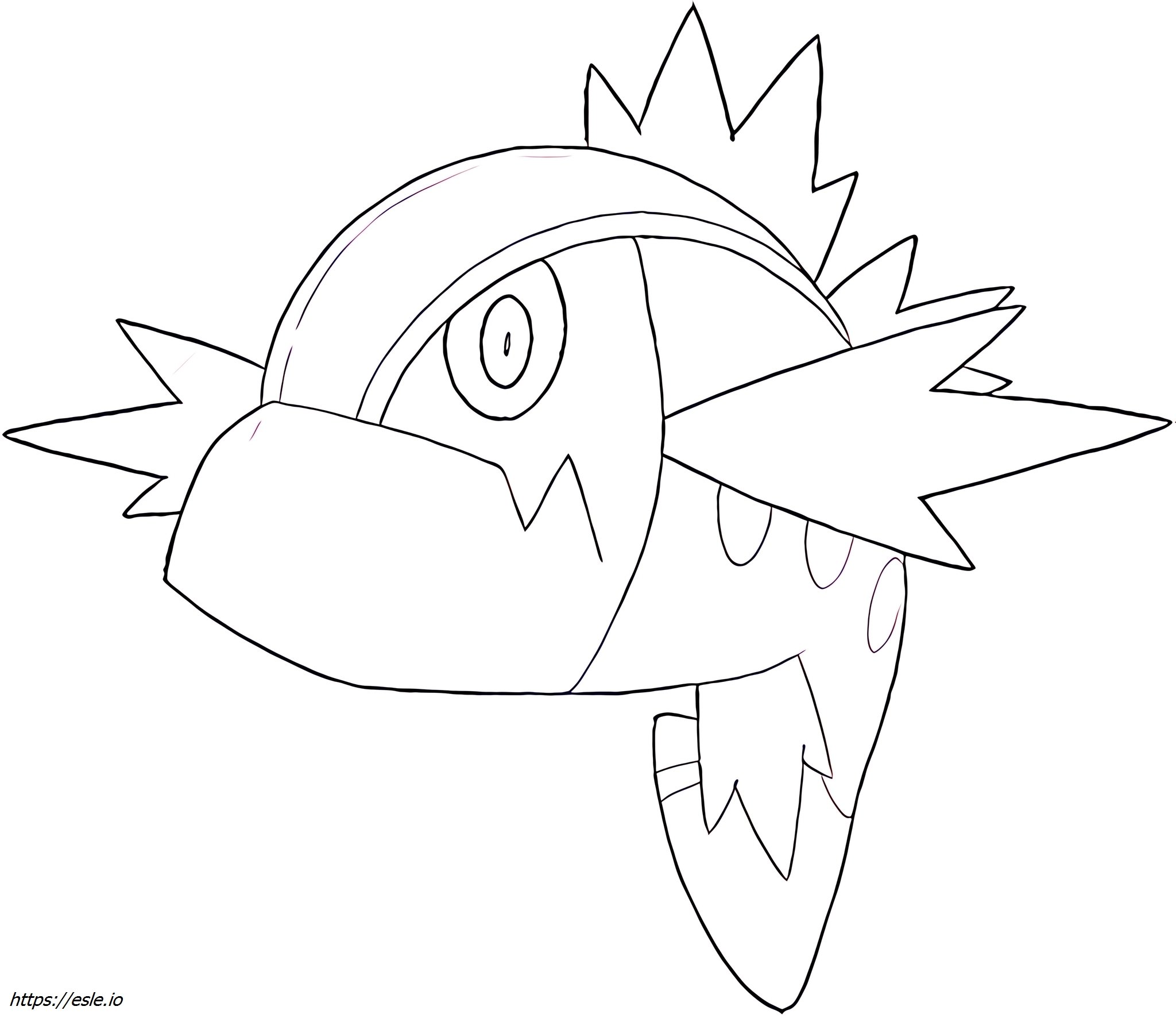 Basculin-red-striped Pokémon coloring page