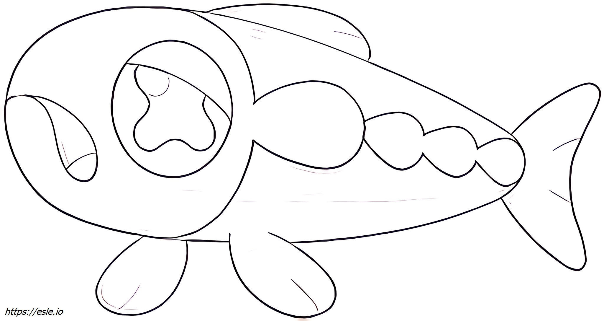 Wishiwashi-solo Pokémon para colorear