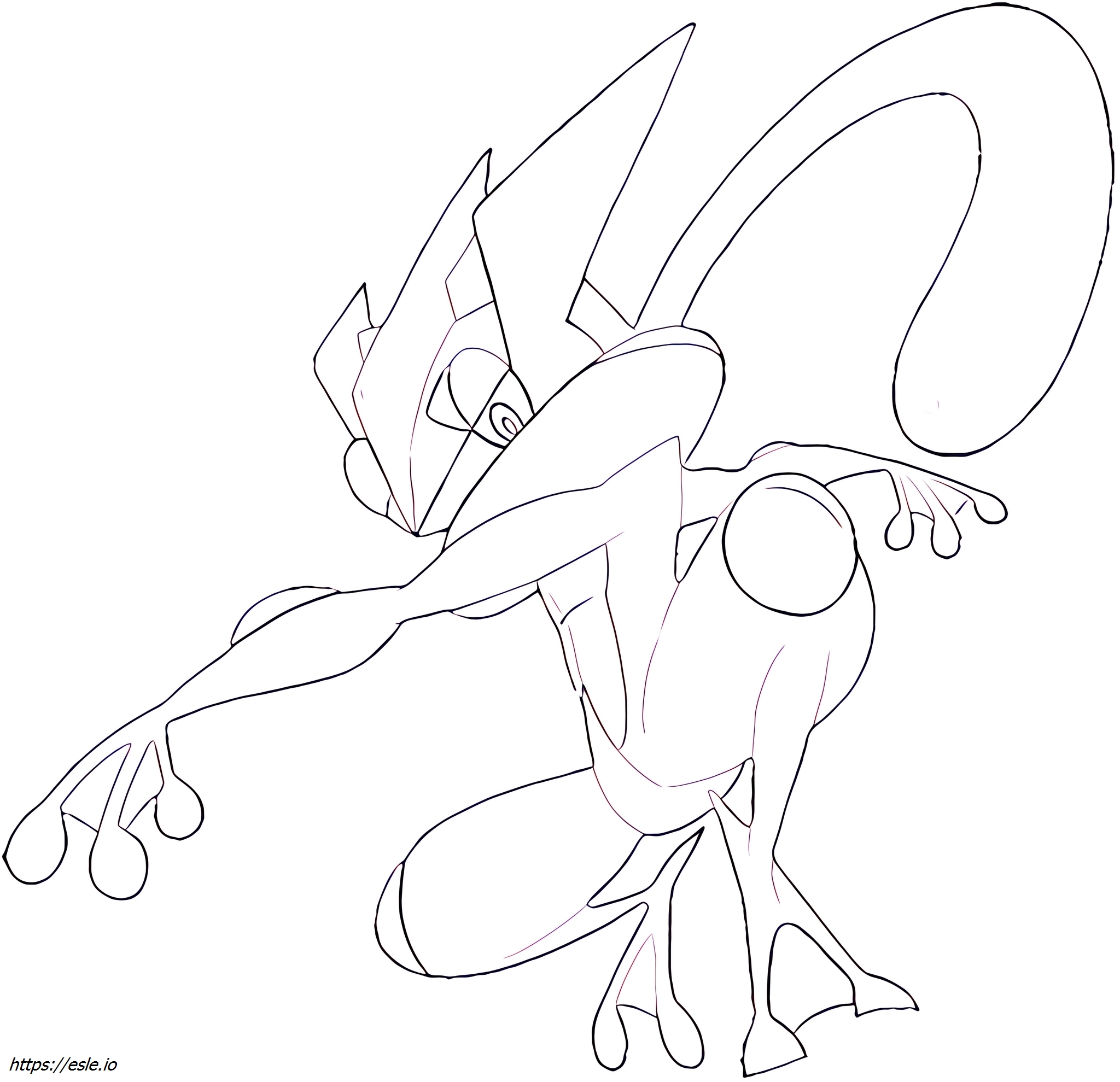 Greninja-battle-bond Pokémon coloring page