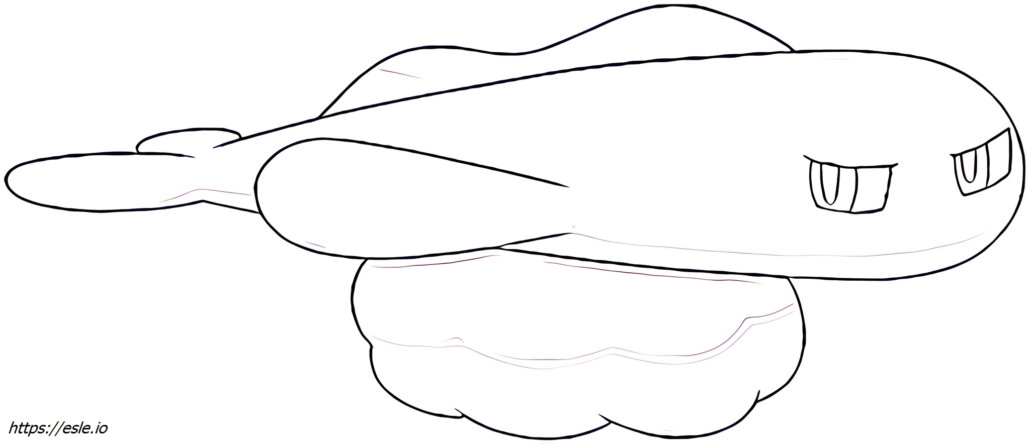 Tatsugiri-stretchy Pokémon coloring page