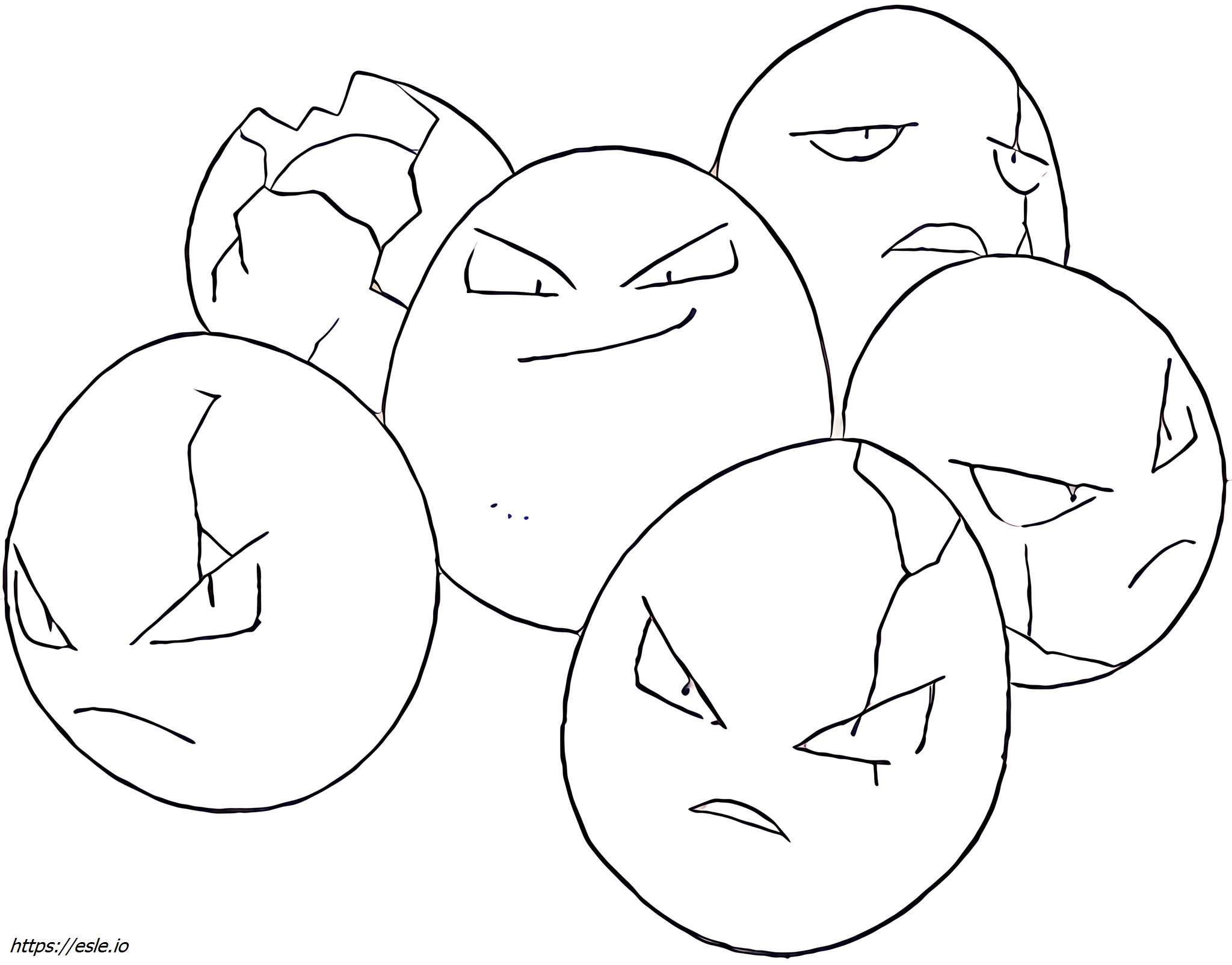 Exeggcute Pokémon para colorir