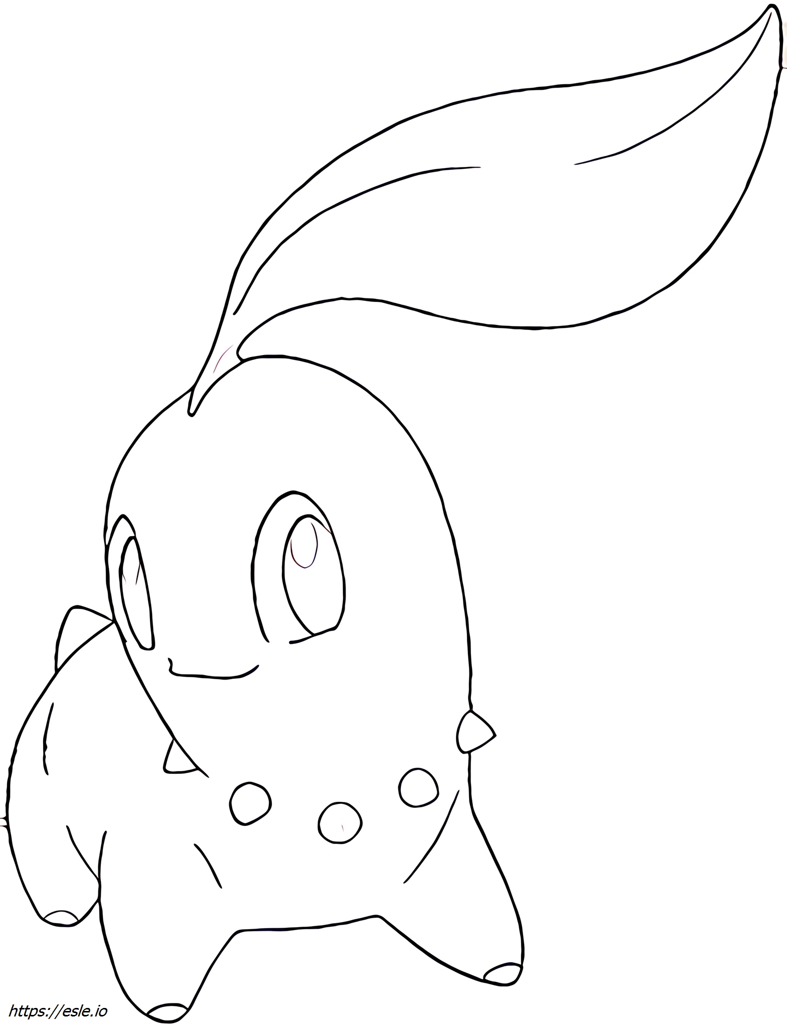 Chikorita Pokémon kleurplaat kleurplaat