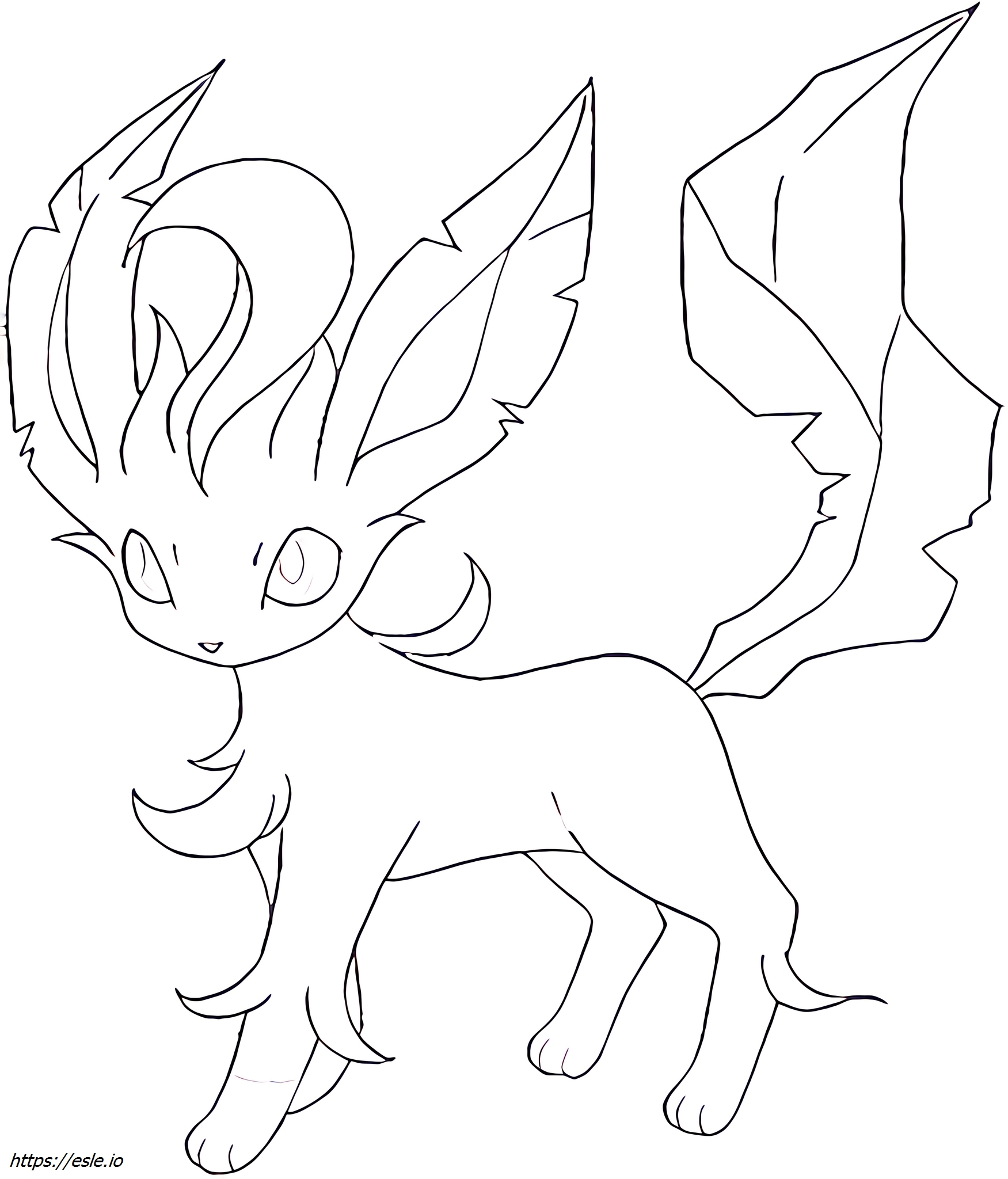 Leafeon Pokémon coloring page