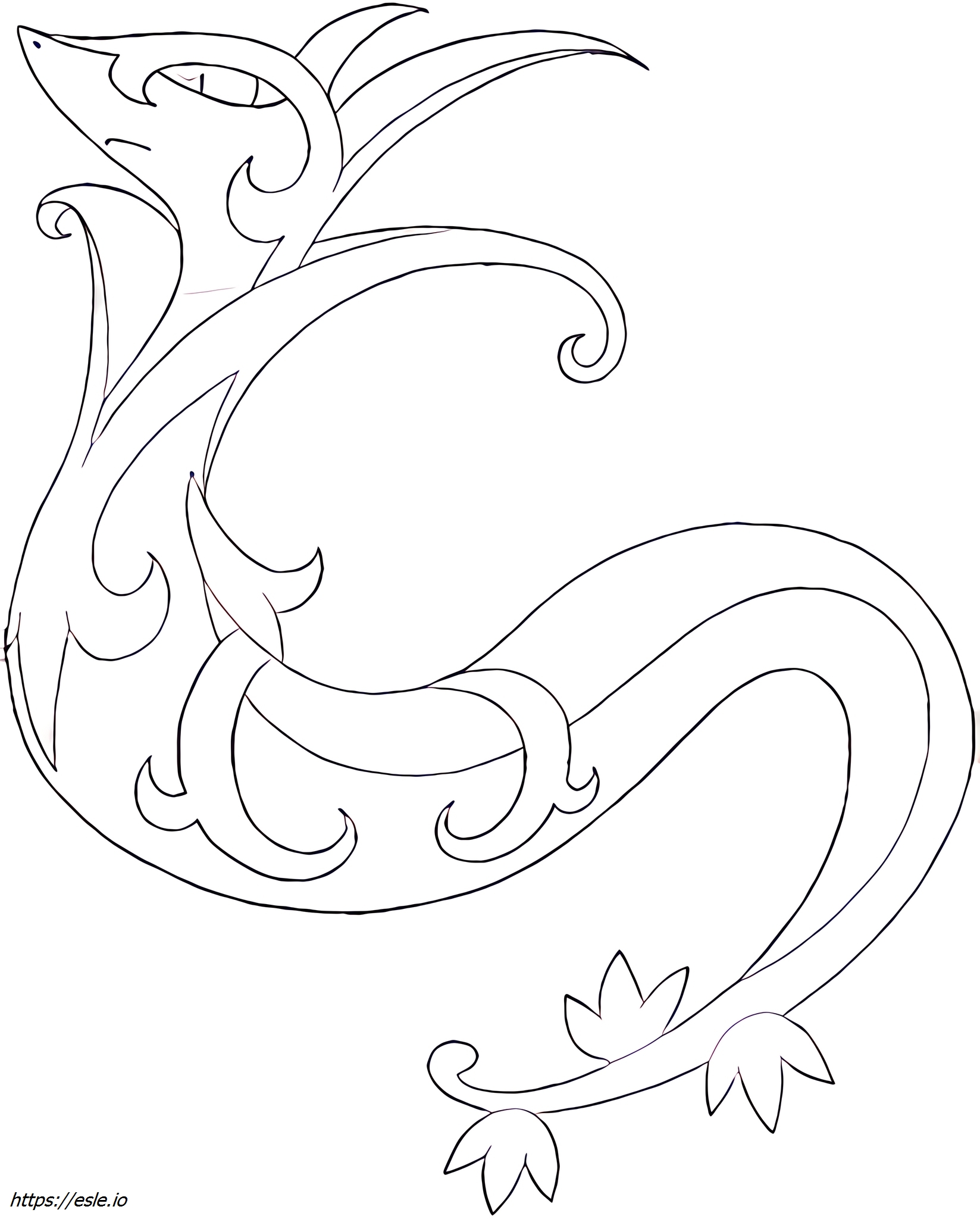 Serperior Pokémon coloring page