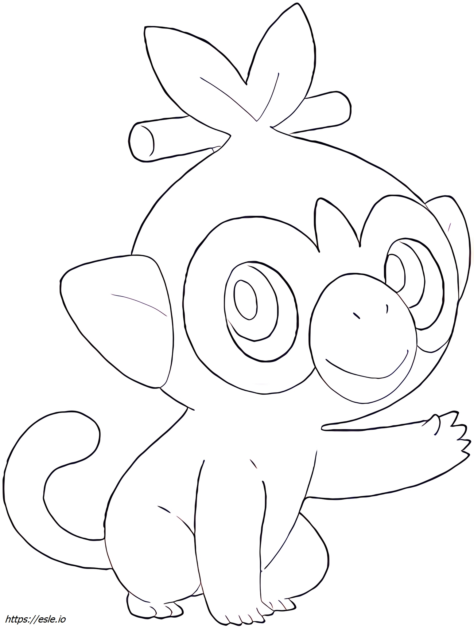 Grookey Pok mon Para Colorear Grookey Pok mon Para Colorear