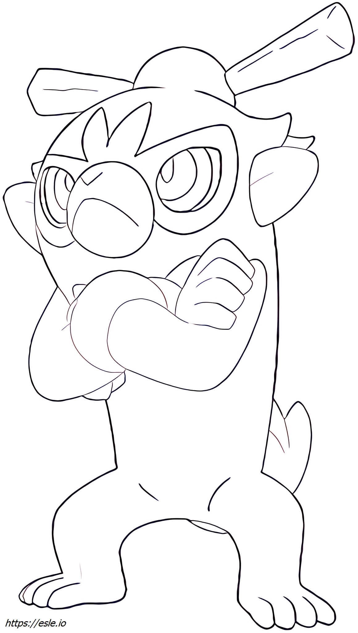 Thwackey Pokémon coloring page