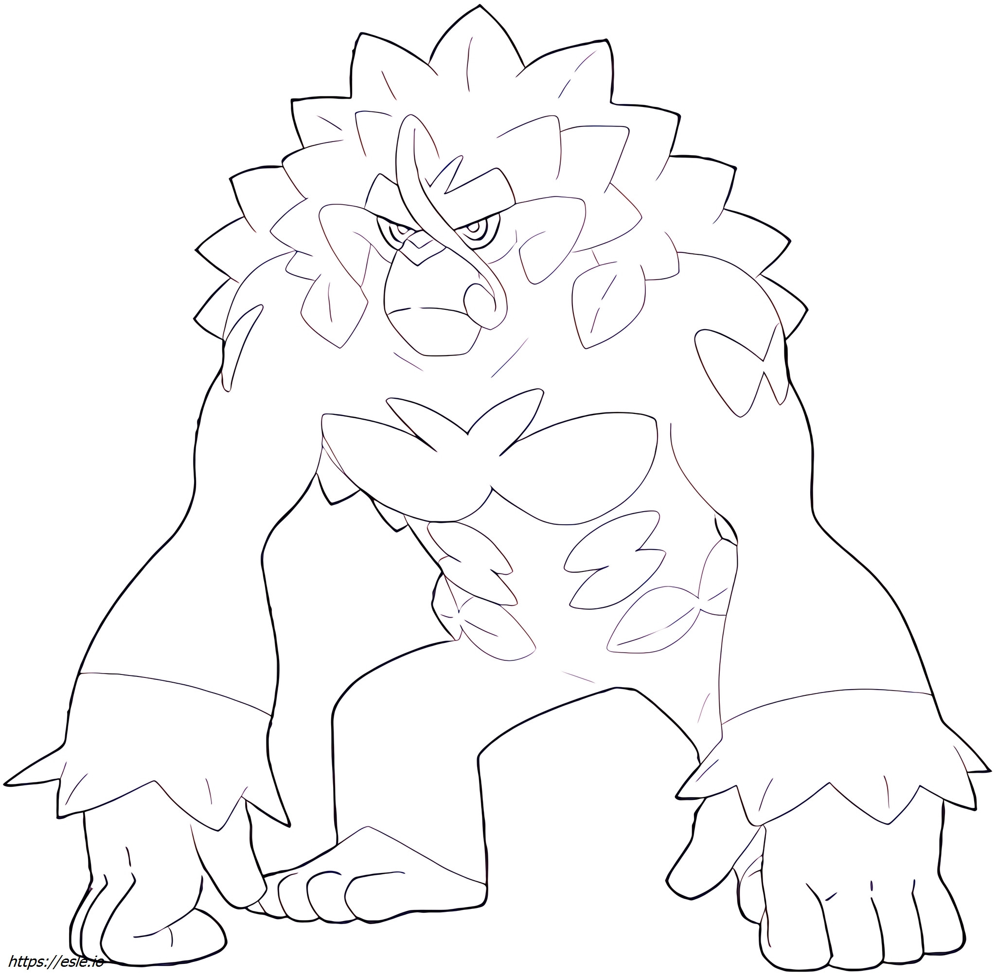 Mega Rillaboom Designs Rillaboom Pokémon mewarnai gambar