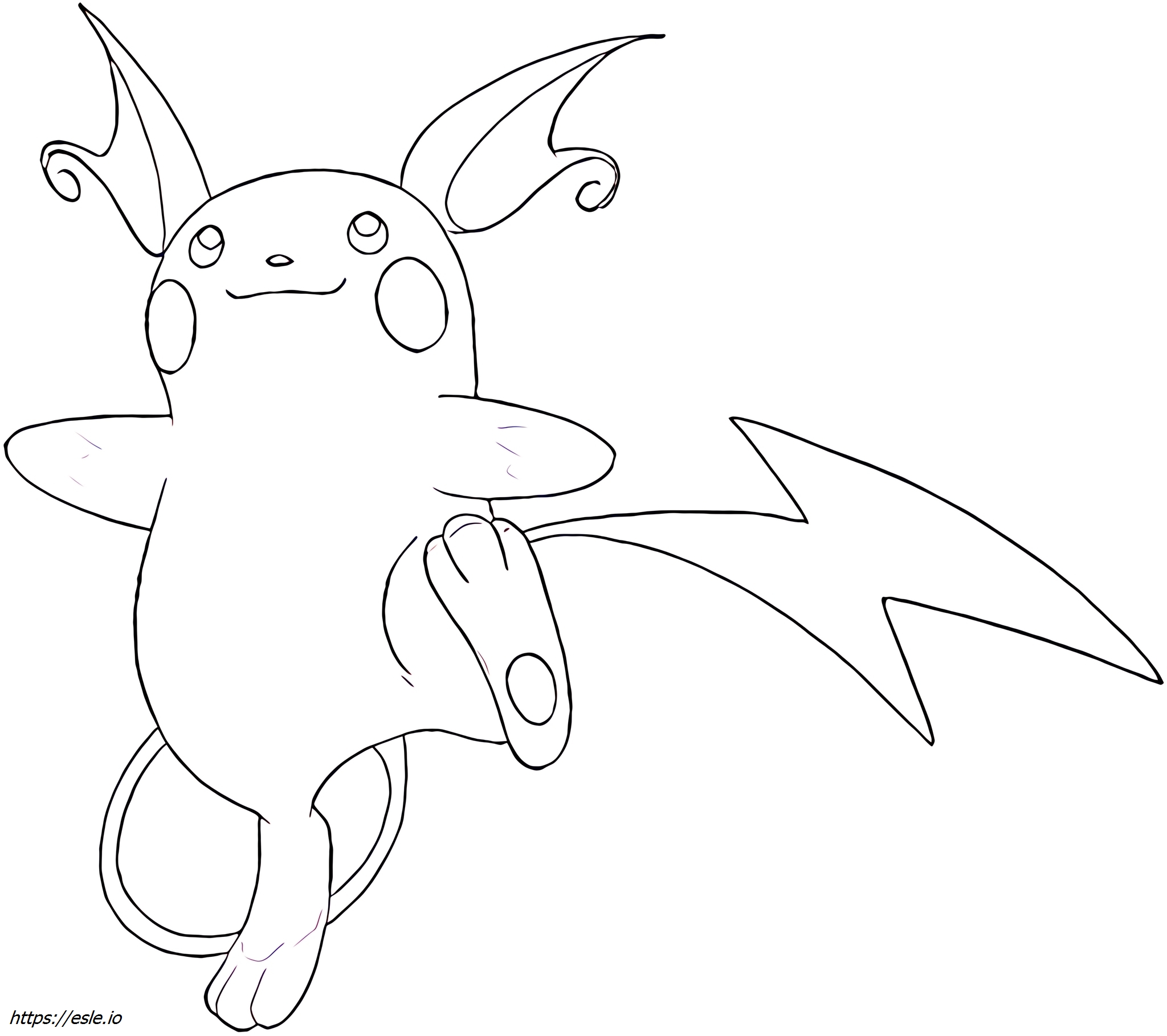 Raichu Pokémon coloring page