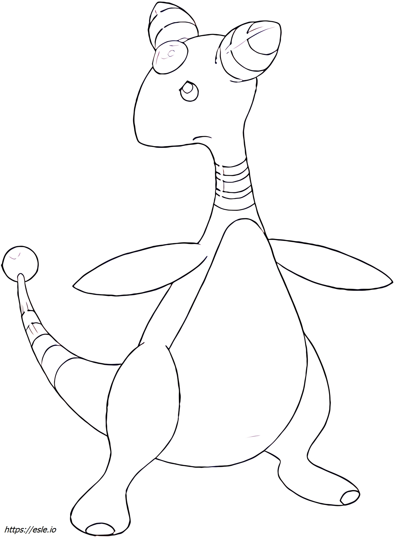 Ampharos Pokémon coloring page