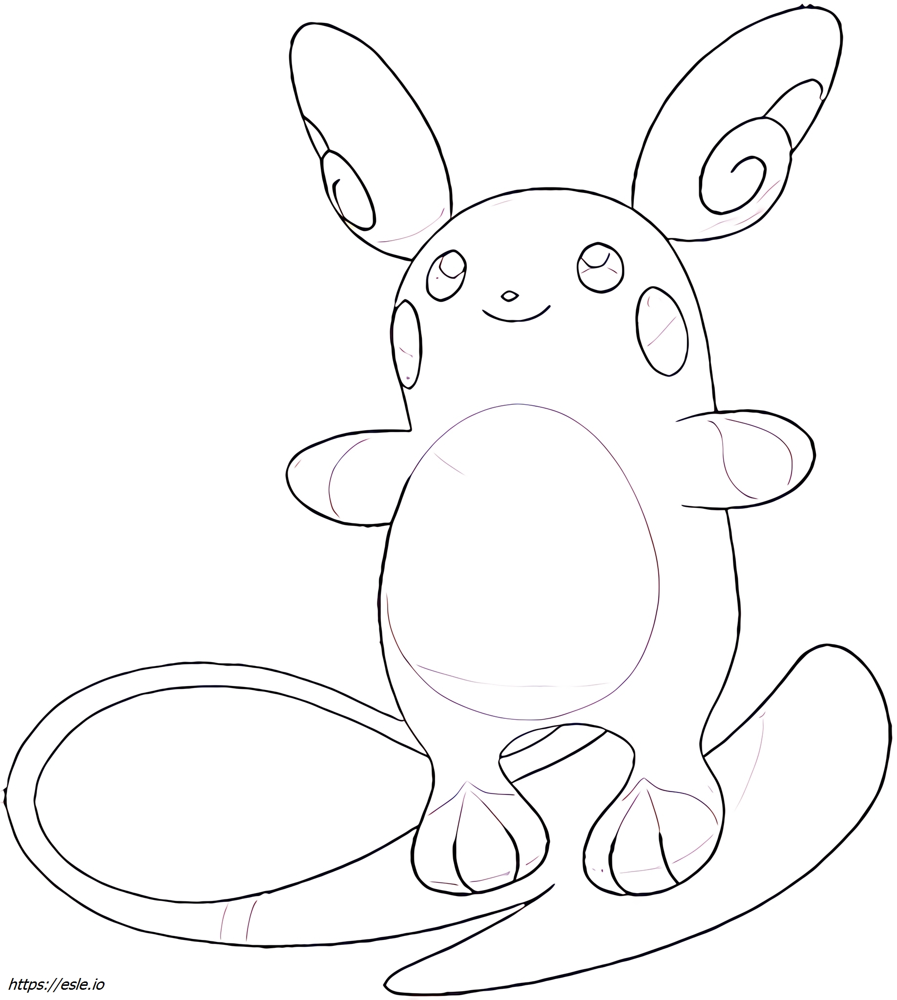 Raichu-alola Pokémon coloring page